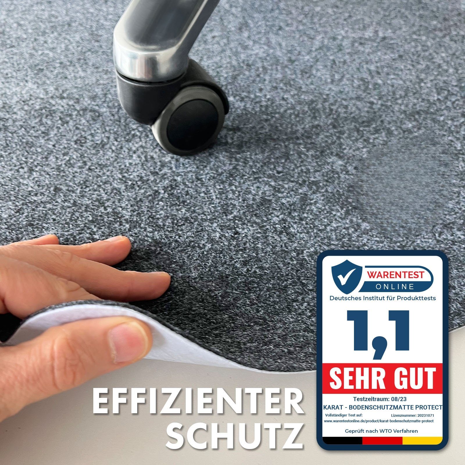 Kubus Bodenschutzmatte Barbarian, Bürostuhl Unterlage aus Polyester, Schutz günstig online kaufen