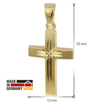 trendor Kreuzanhänger Kreuz- 333 Gold 19 mm