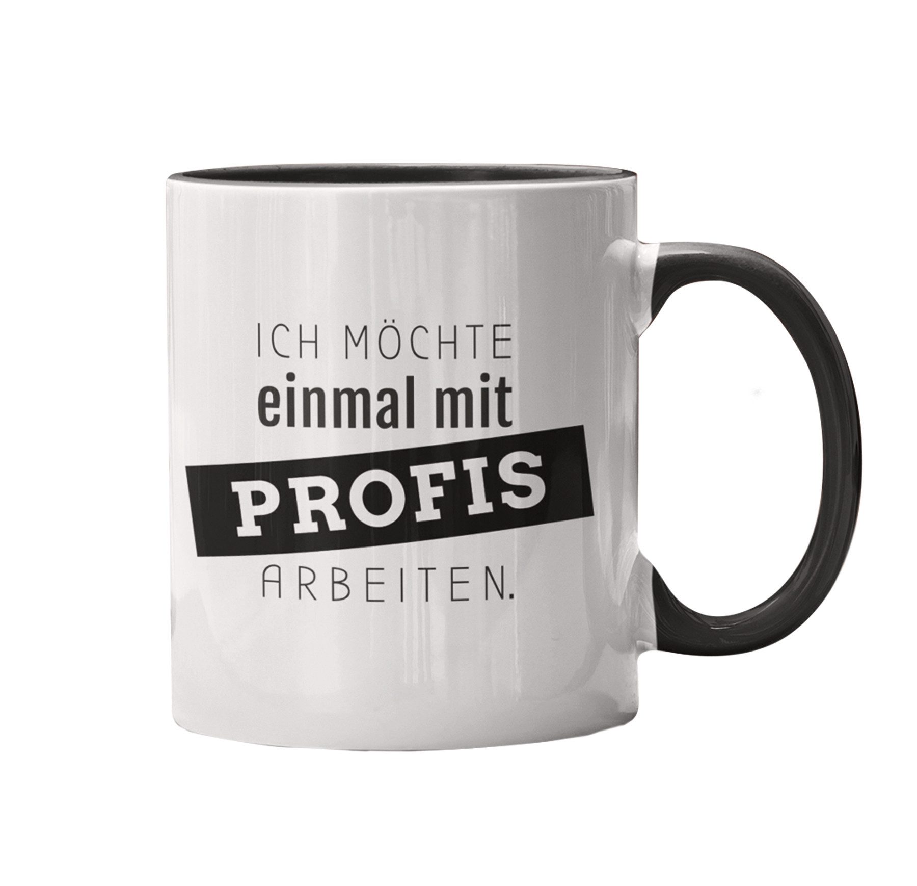 Close Up Tasse Mit Profis arbeiten Tasse