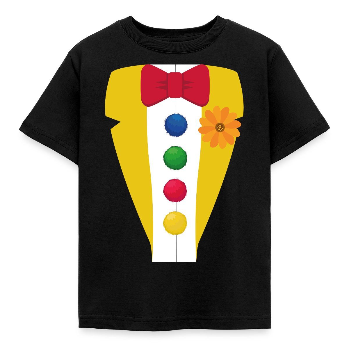 T-Shirt Fasching Clown Kostüm Karneval Outfit Kinder T-Shirt