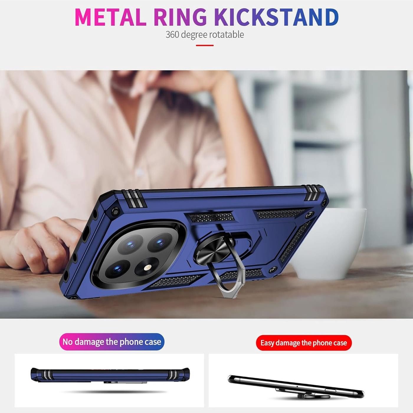 CoolGadget Handyhülle Armor Shield Case für Xiaomi Redmi Note 14 Pro+ 5G 6,67 Zoll, Outdoor Cover mit Magnet Ringhalterung Hülle für Redmi Note 14 Pro+ 5G – Bild 5 von 5