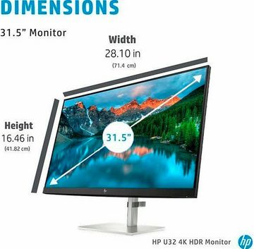 HP U32 Gaming-Monitor (80 cm/31,5 ", 3840 x 2160 px, 4K Ultra HD, 4 ms Reaktionszeit, 60 Hz, IPS)