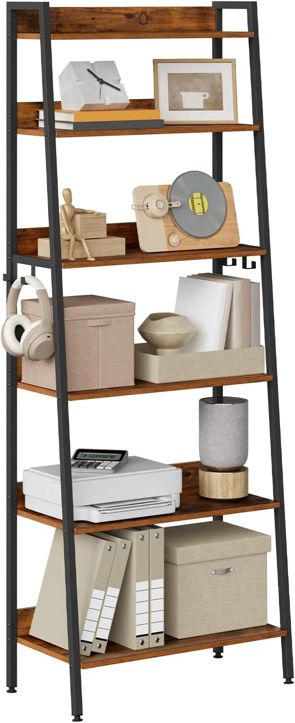 Woltu Standregal, 1-tlg., Leiterregal mit 5/6 Ebenen Standregal Industrie Stil