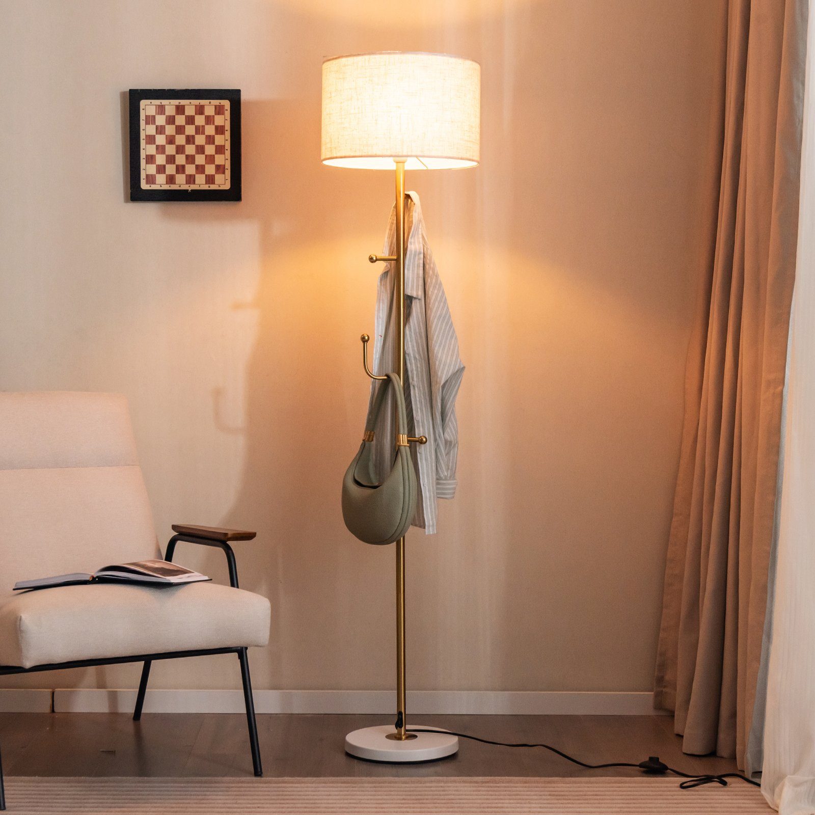 COSTWAY Stehlampe, ohne Leuchtmittel, 166,5 cm günstig online kaufen