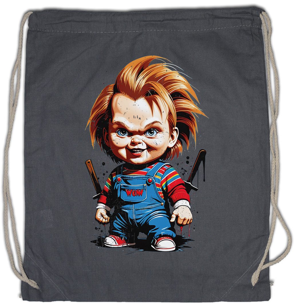 Urban Backwoods Turnbeutel Murderous Puppet Turnbeutel Child's Mörderpuppe Chucky Play Halloween (1-tlg), Blood Bloody Blutig Blut