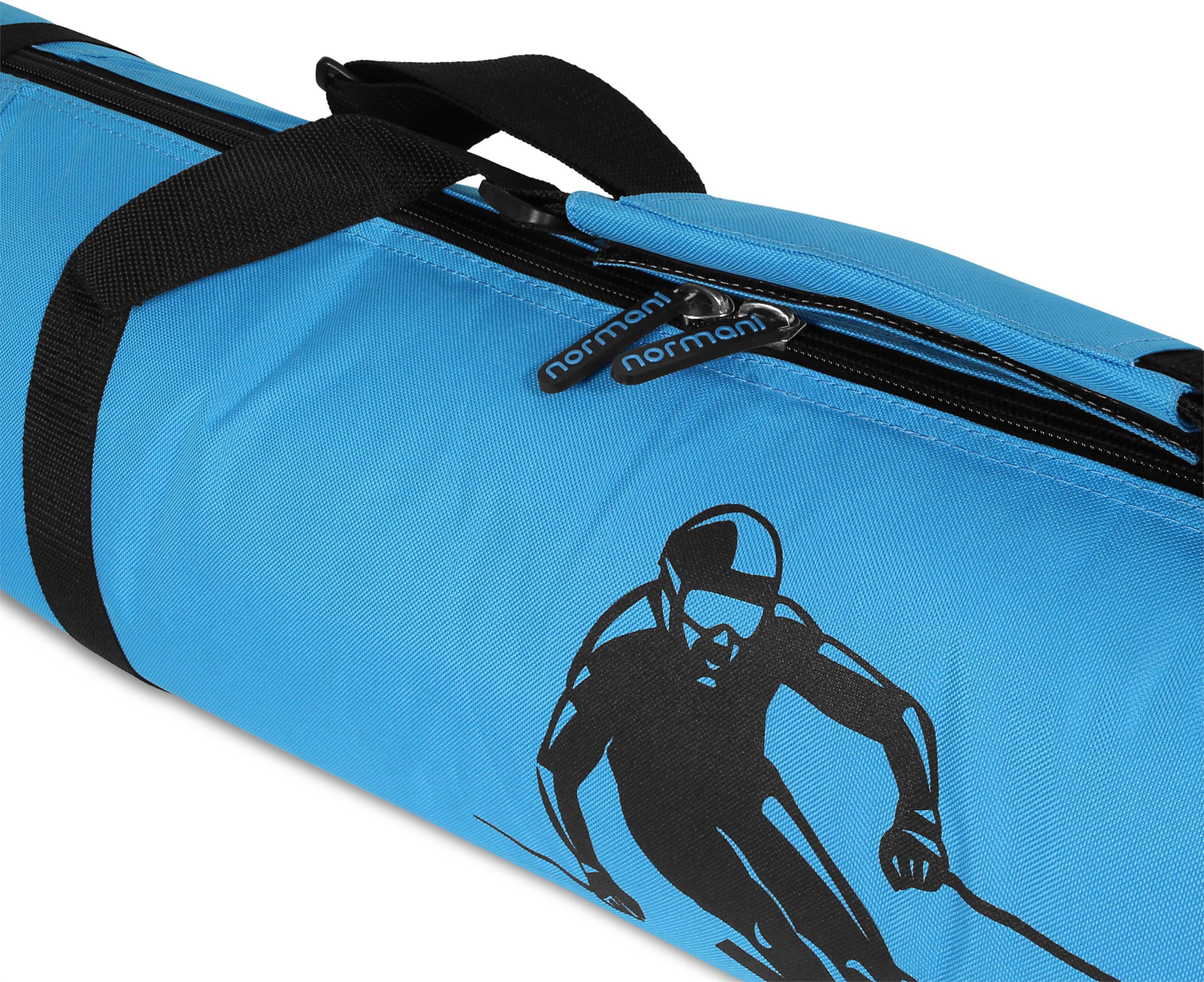 normani Sporttasche Skitasche 170, Blau Transporttasche für Skier Alpine Skistöcke Skitasche Aufbewahrungstasche Run und Skihülle