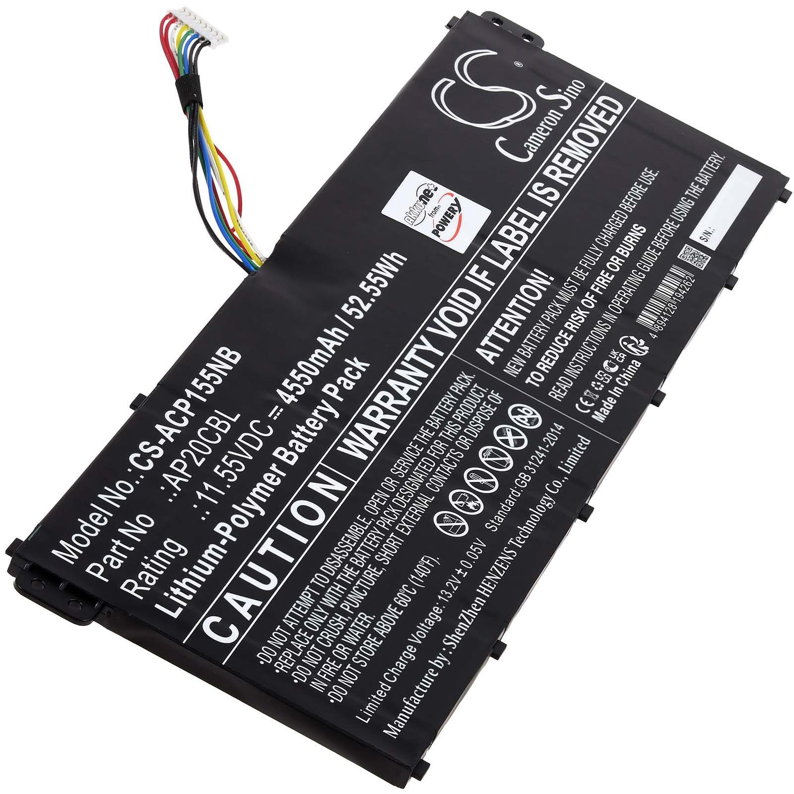 Powery Akku für Acer Aspire 7 A715-43G-R9MK Laptop-Akku 4550 mAh (11.55 V)