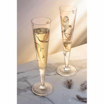 Ritzenhoff Champagnerglas Goldnacht Champagner 015, Kristallglas, Made in Germany