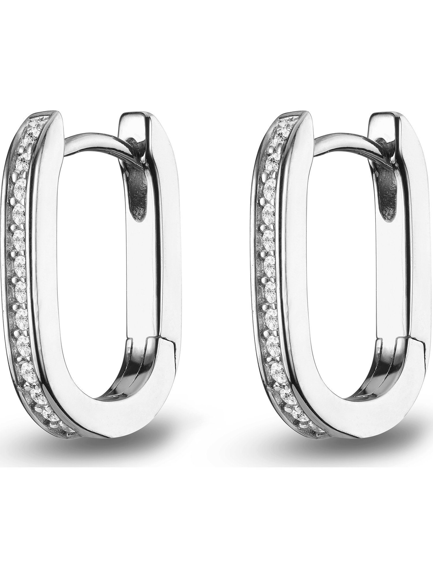 JETTE Paar Серьги-кольца JETTE Damen-Creolen 925er Silber 28 Zirkonia (Paar), LUNA