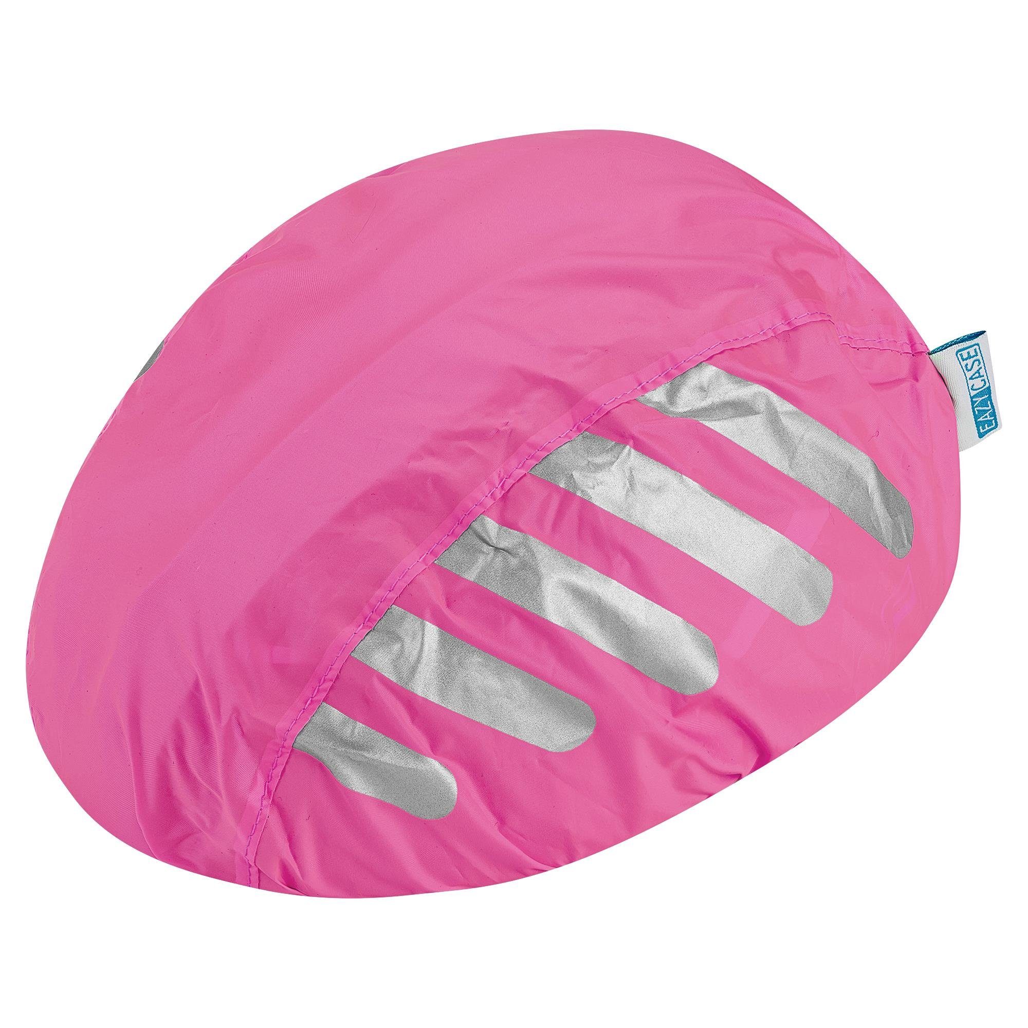 EAZY CASE Fahrradhelmüberzug Universal Reflektor Regenschutz für Helm, Regenhülle für Helme Reflektoren Fahrrad Helm Regenüberzug Pink Neon