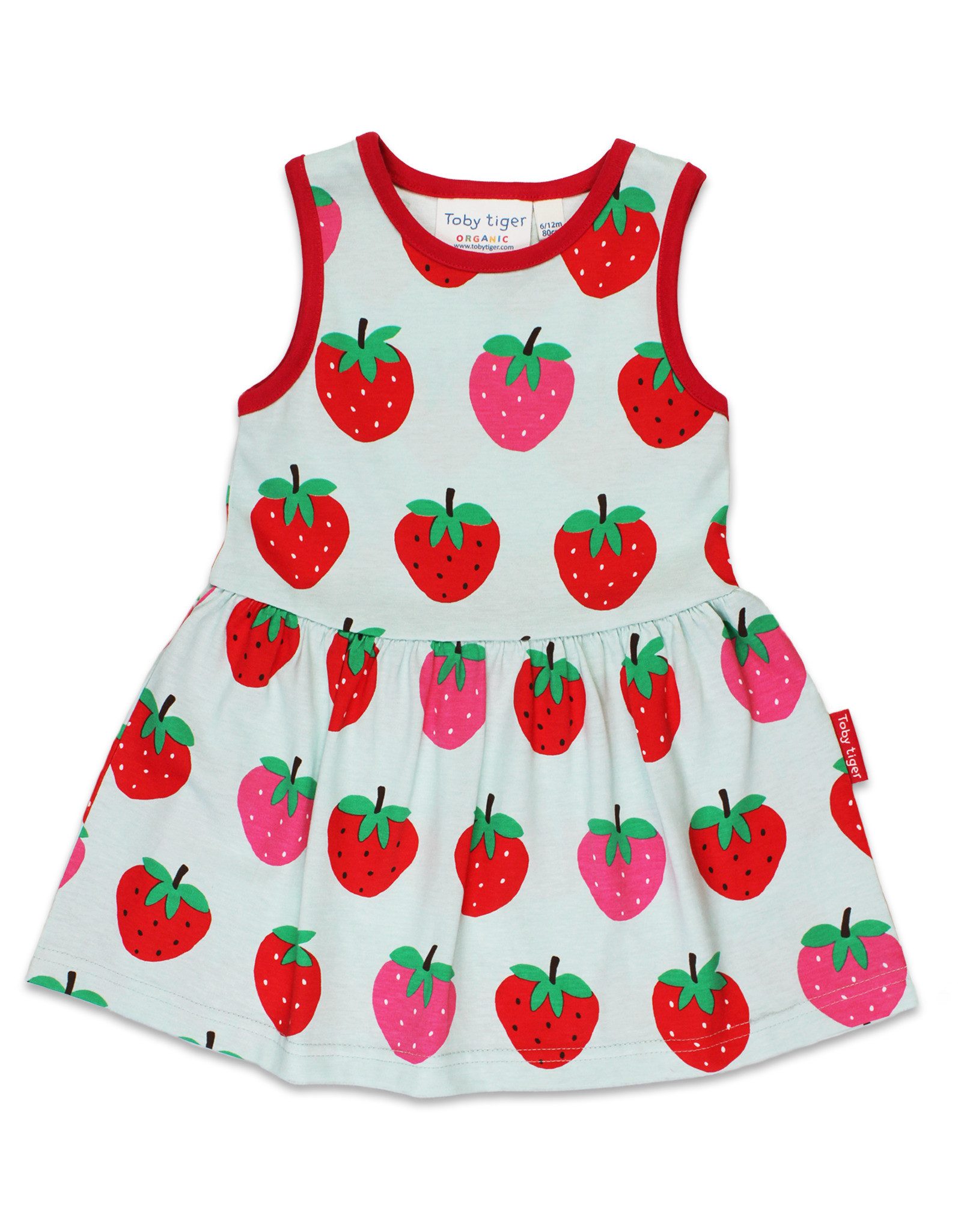Toby Tiger Shirtkleid Sommerkleid mit Erdbeer Print