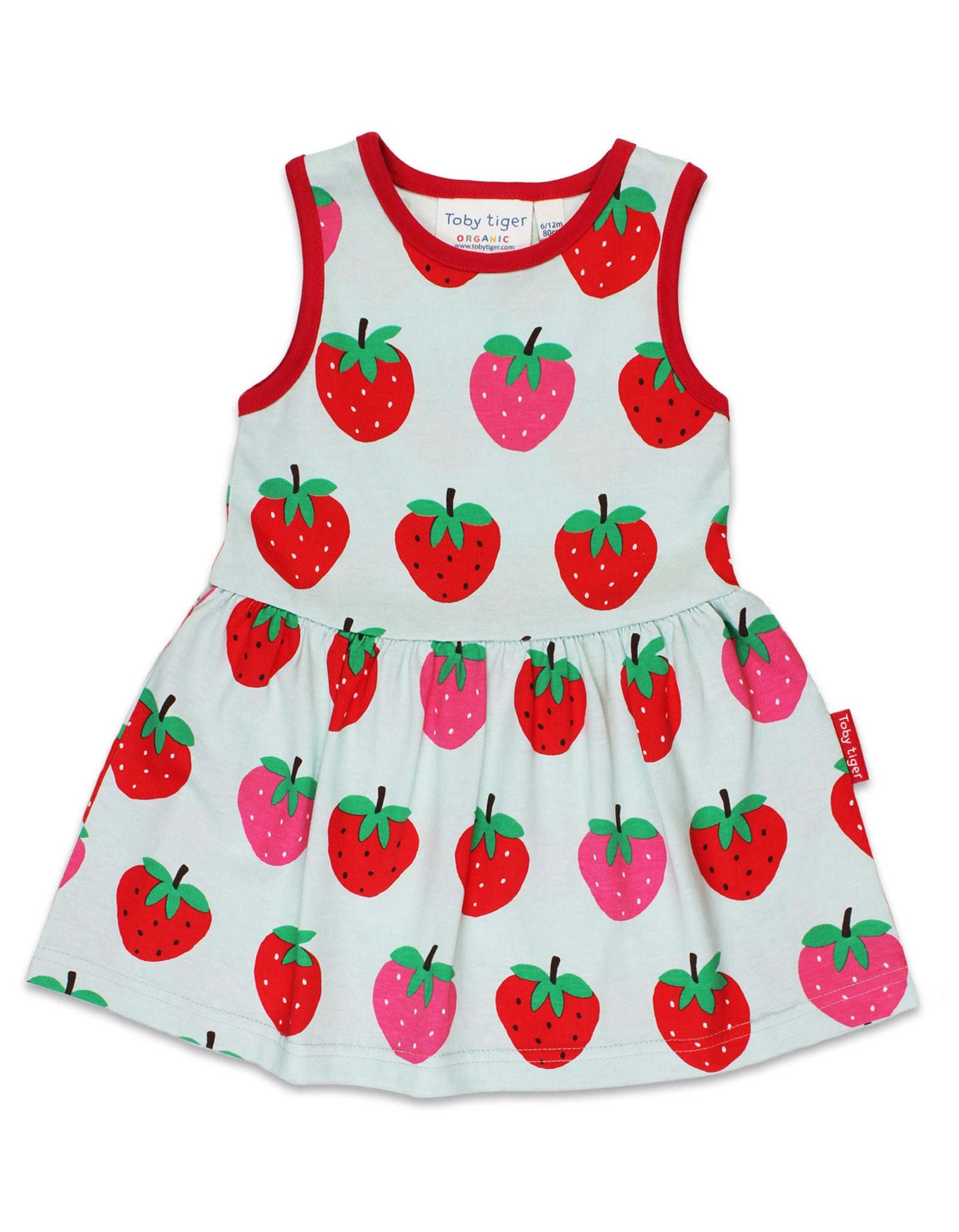 Shirtkleid Sommerkleid mit Erdbeer Print