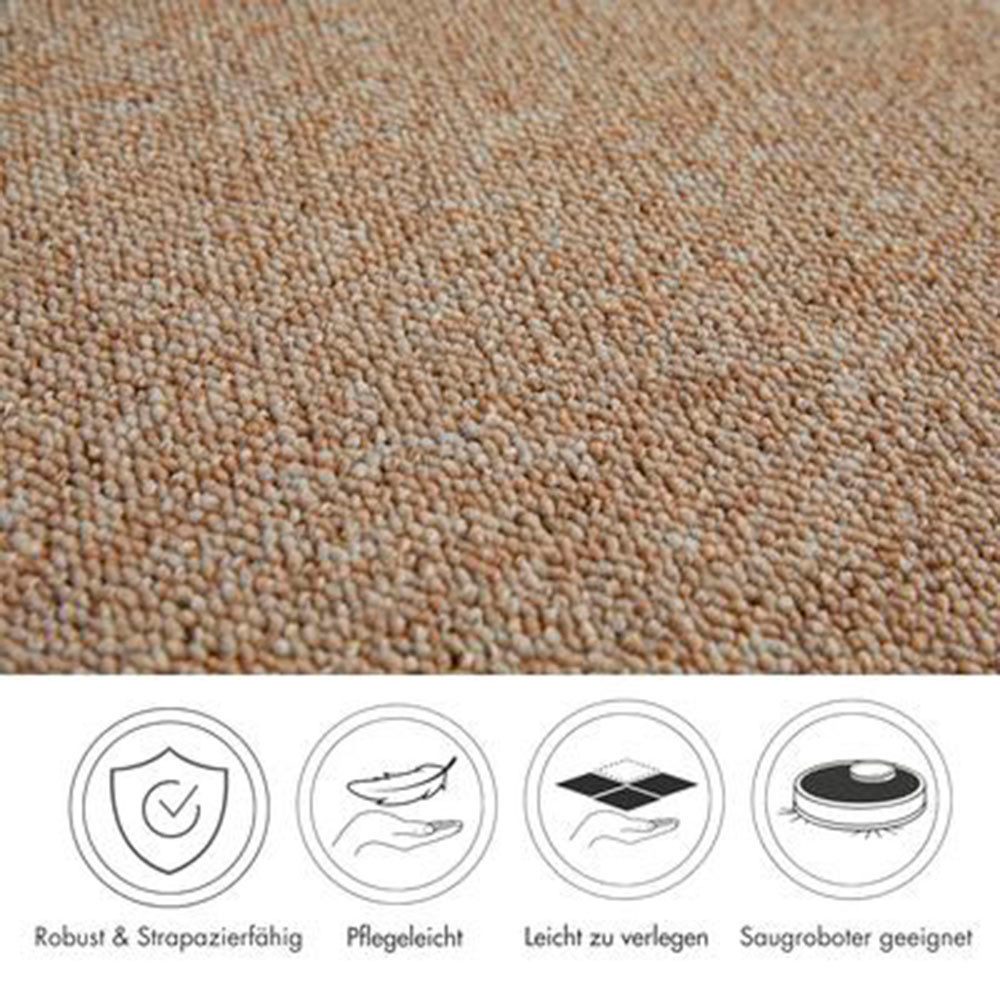 Andiamo Teppichboden Carlos, Feinschlinge, Gesamthöhe 6,5 mm, Made in Netherlands, rechteckig, melierte Optik, Breite 200, 400 cm oder 500 cm, strapazierfähig