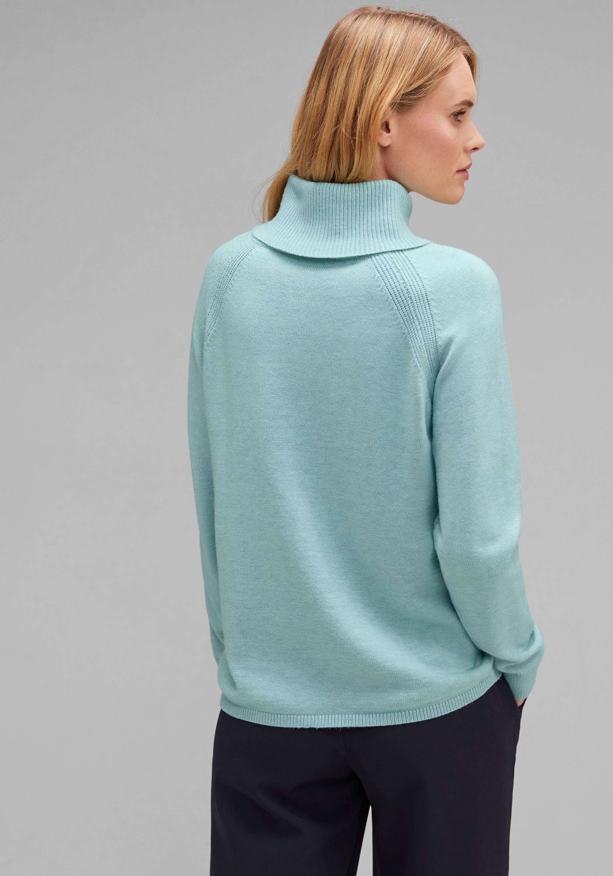 mint ONE mit STREET Details Rippstrick iced Rollkragenpullover