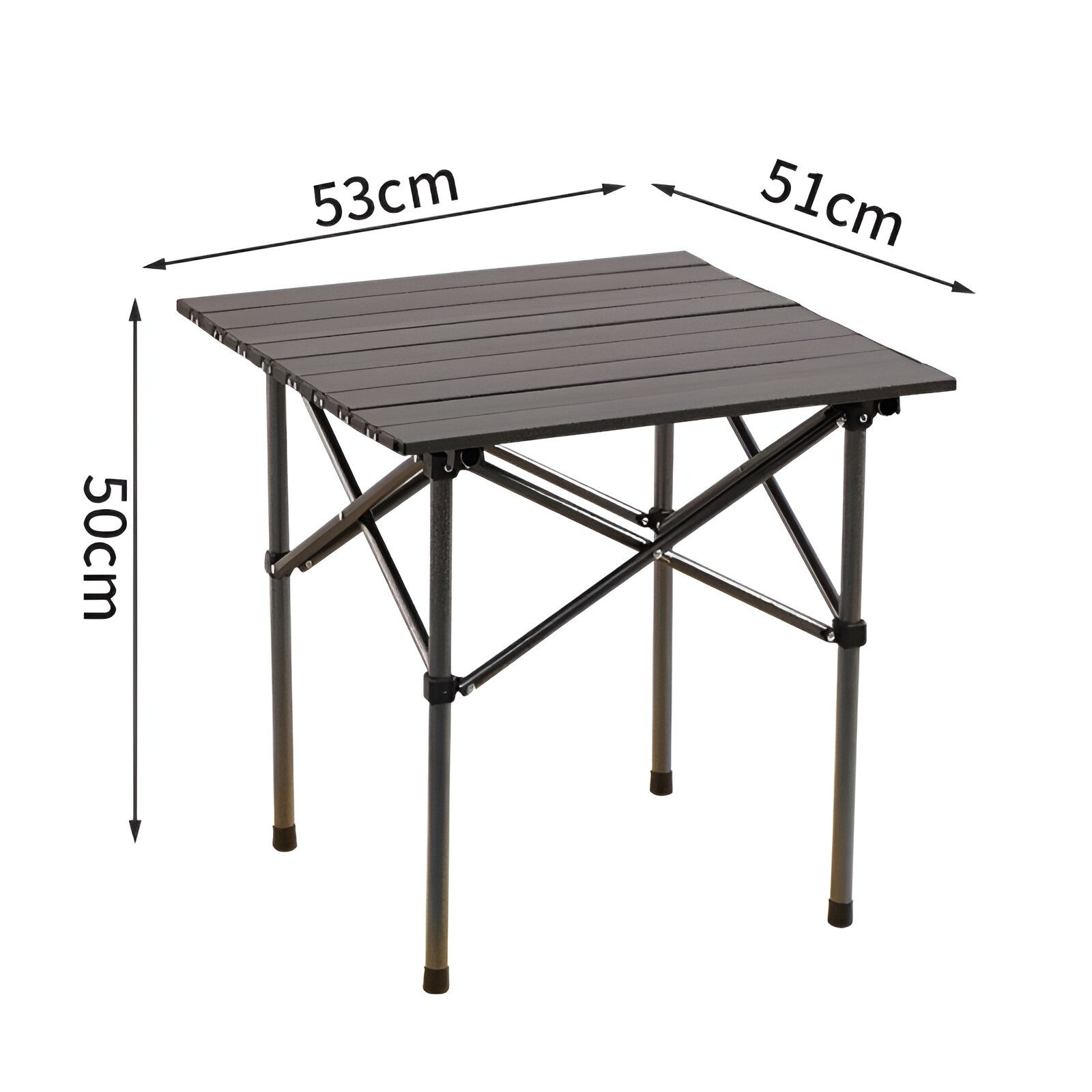 WS-Trend Campingtisch Klappbarer Camping Tisch 53×51×50 cm – faltbarer Outdoor Beistelltisch