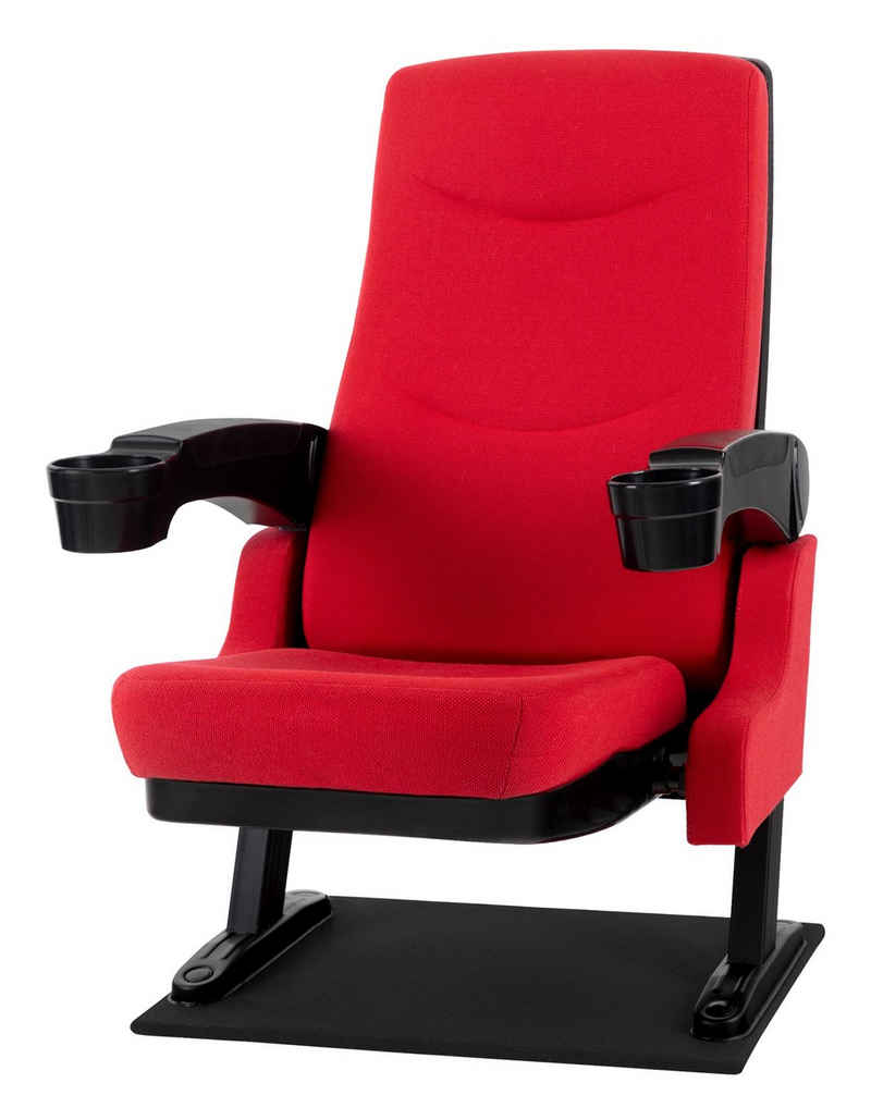Stagecaptain TV-Sessel »CS-600 Movieking Kinosessel (Relaxsessel, klappbarer Sitz, 2 x Armlehne mit Getränkehalter, Bodenplatte)«