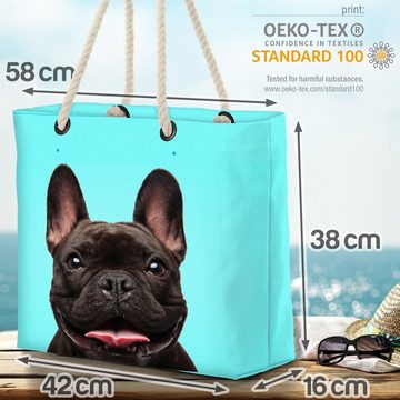 VOID Strandtasche (1-tlg), Frenchie Bulldog Schwarz Beach Bag Hund Französische Bulldogge Dogge Mops