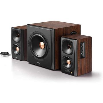 Edifier® S360DB 2.1 Regal-Lautsprecher (Bluetooth, 155 W, drahtloser Subwoofer, analoge und digitale Eingänge, Funkfernbedienung)