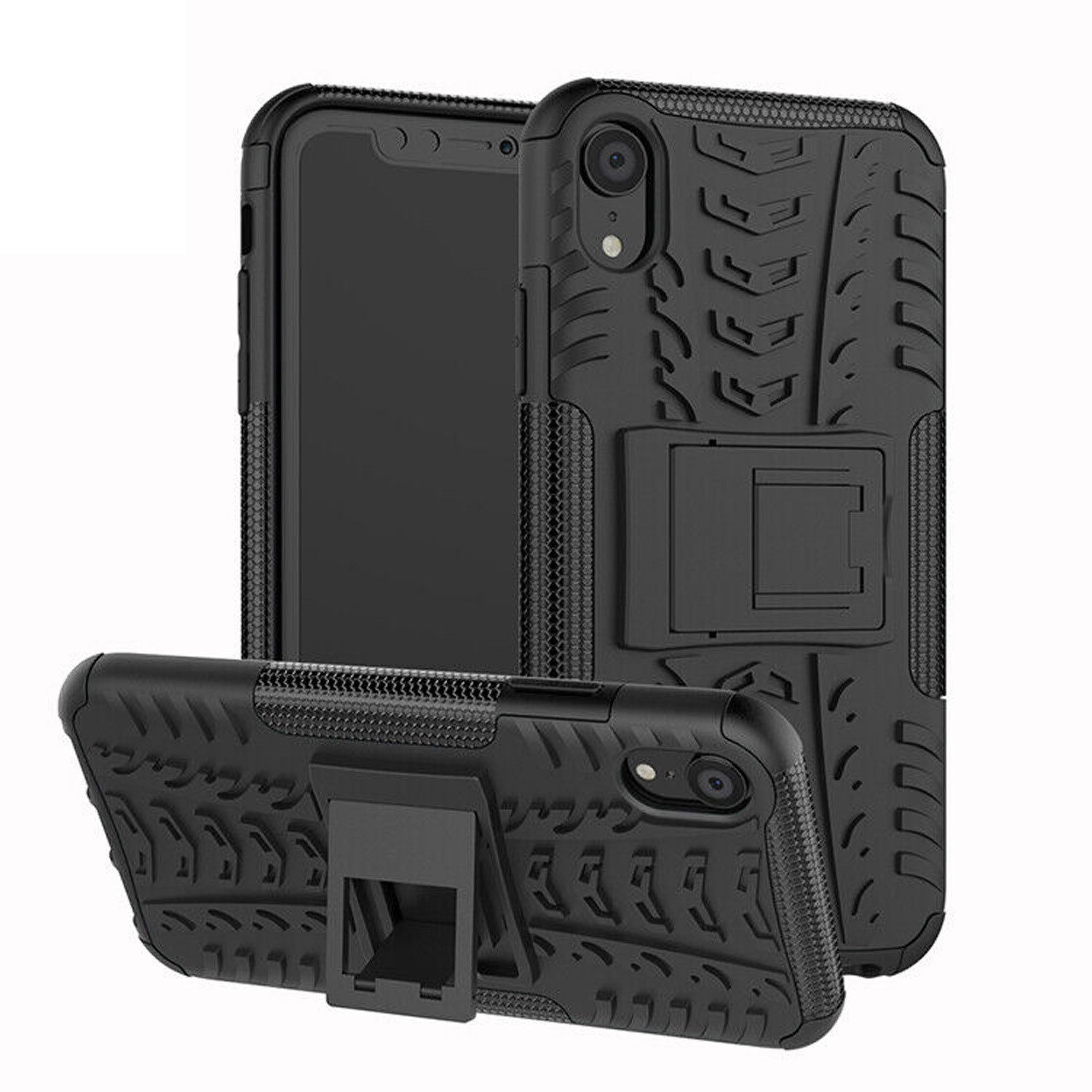 betterfon Handyhülle für Apple iPhone Robuste Outdoor Schutzhülle Panzer Case, Stoßfeste Dual-Layer Hülle mit Kickstand kratzfest und formstabil