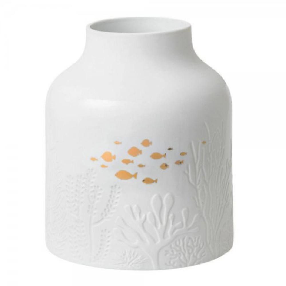 Räder Dekovase Design Vase Unterwasserwelt Weiß (25cm)