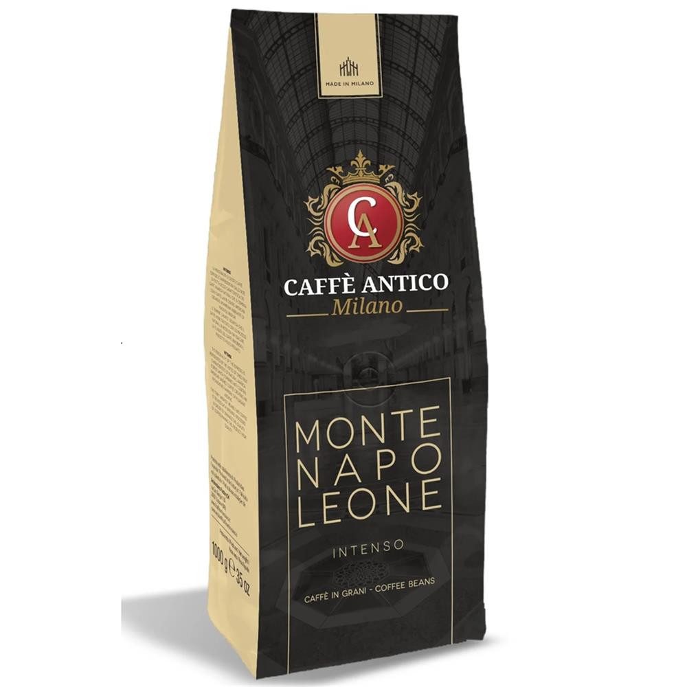 Caffe Antico Milano Montenapoleone 1kg Bohnen Kaffeebohnen, 1 x 1000 g, intensiv, elegant, ausgewogen