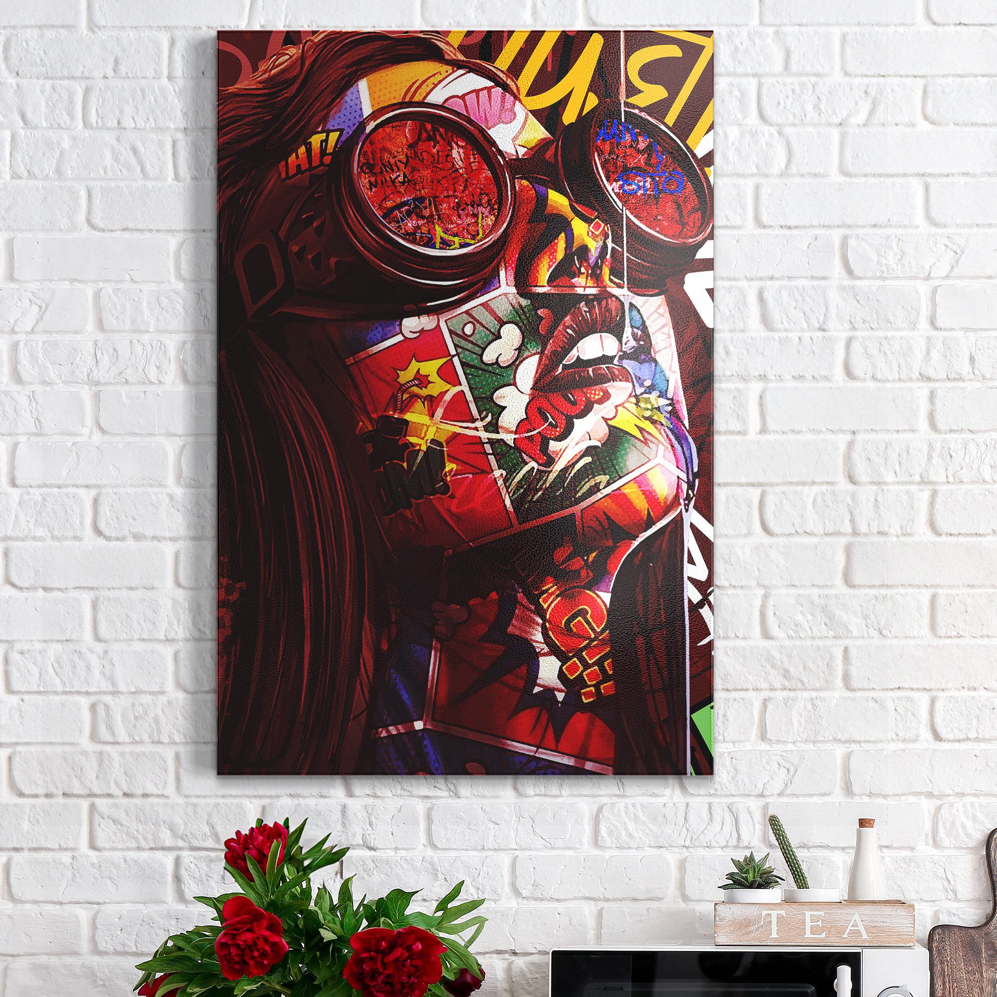 DEQOART Magnettafel 'Urbane Popvision', Metall Whiteboard für alle Magnete, Magnetboard magnetisch