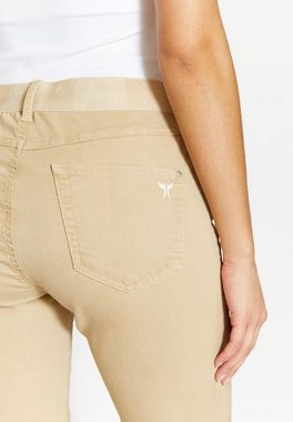 ANGELS Slim-fit-Jeans Jeans OSFA Capri mit Coloured Denim mit Label-Applikationen