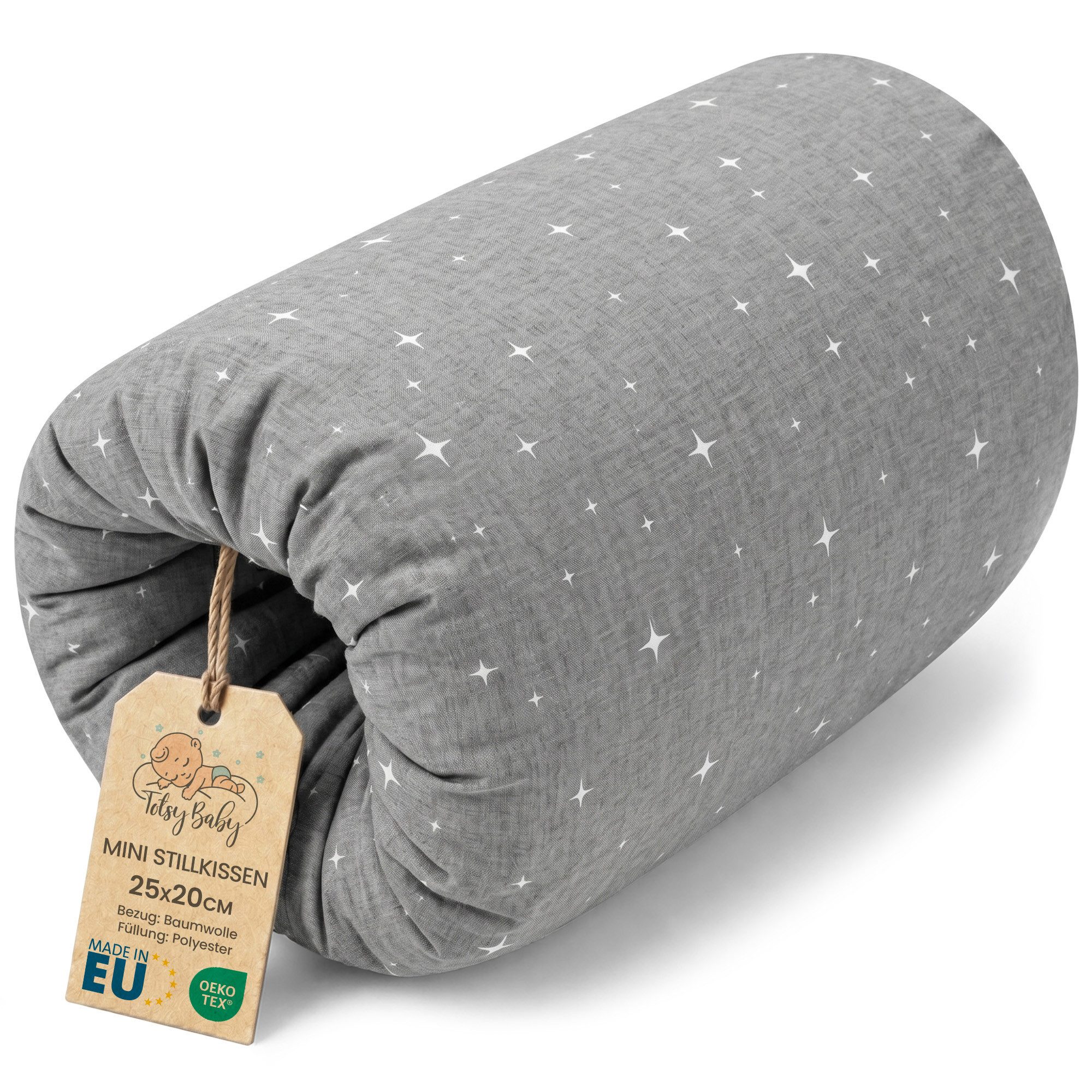Totsy Baby Stillkissen klein Breastfeeding Nursing Pillow für unterwegs - Stillmuff Armkissen