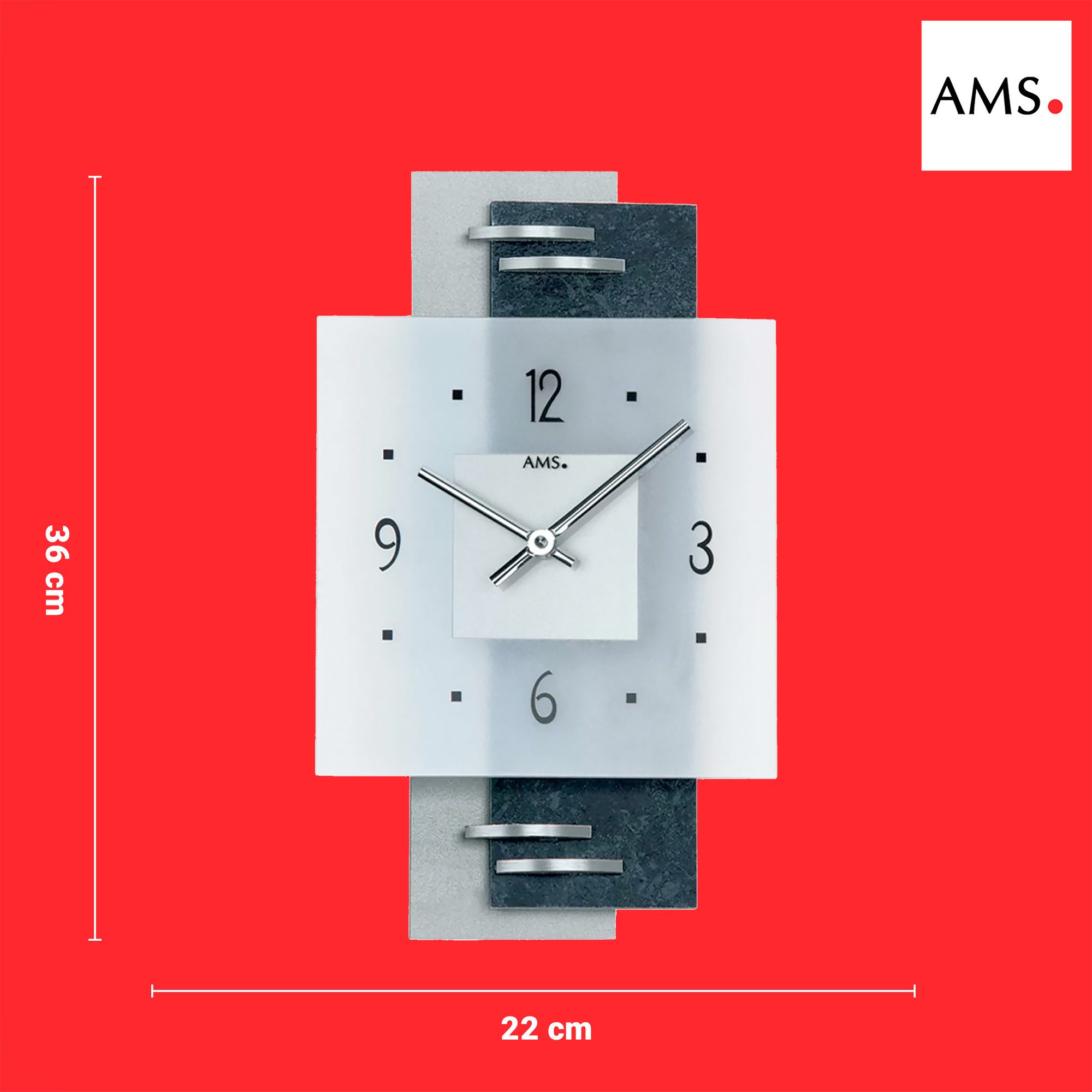 AMS Wanduhr Wanduhr Topseller, geräuscharmes Uhrwerk - AMS Modell: 9245 günstig online kaufen