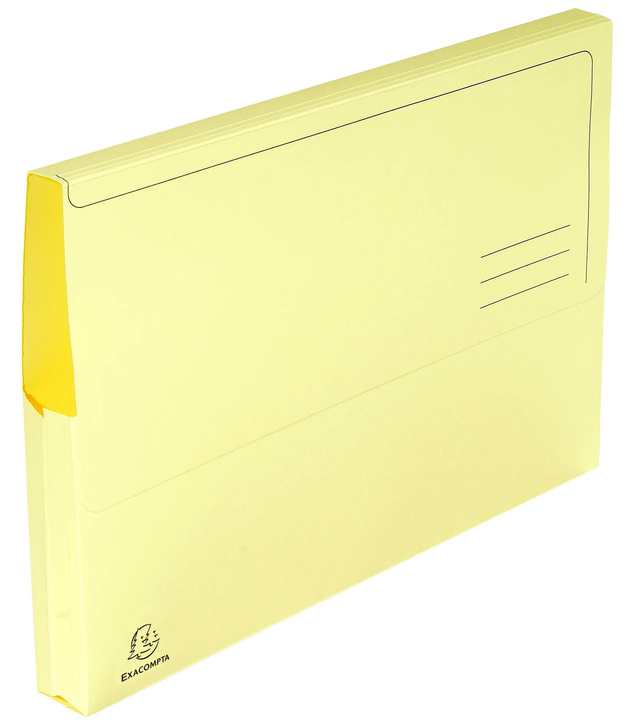 EXACOMPTA Organisationsmappe 3x 50er Packung Dokumentmappen SUPER 210, A4 - Kanariengelb - 46779E, Document wallet