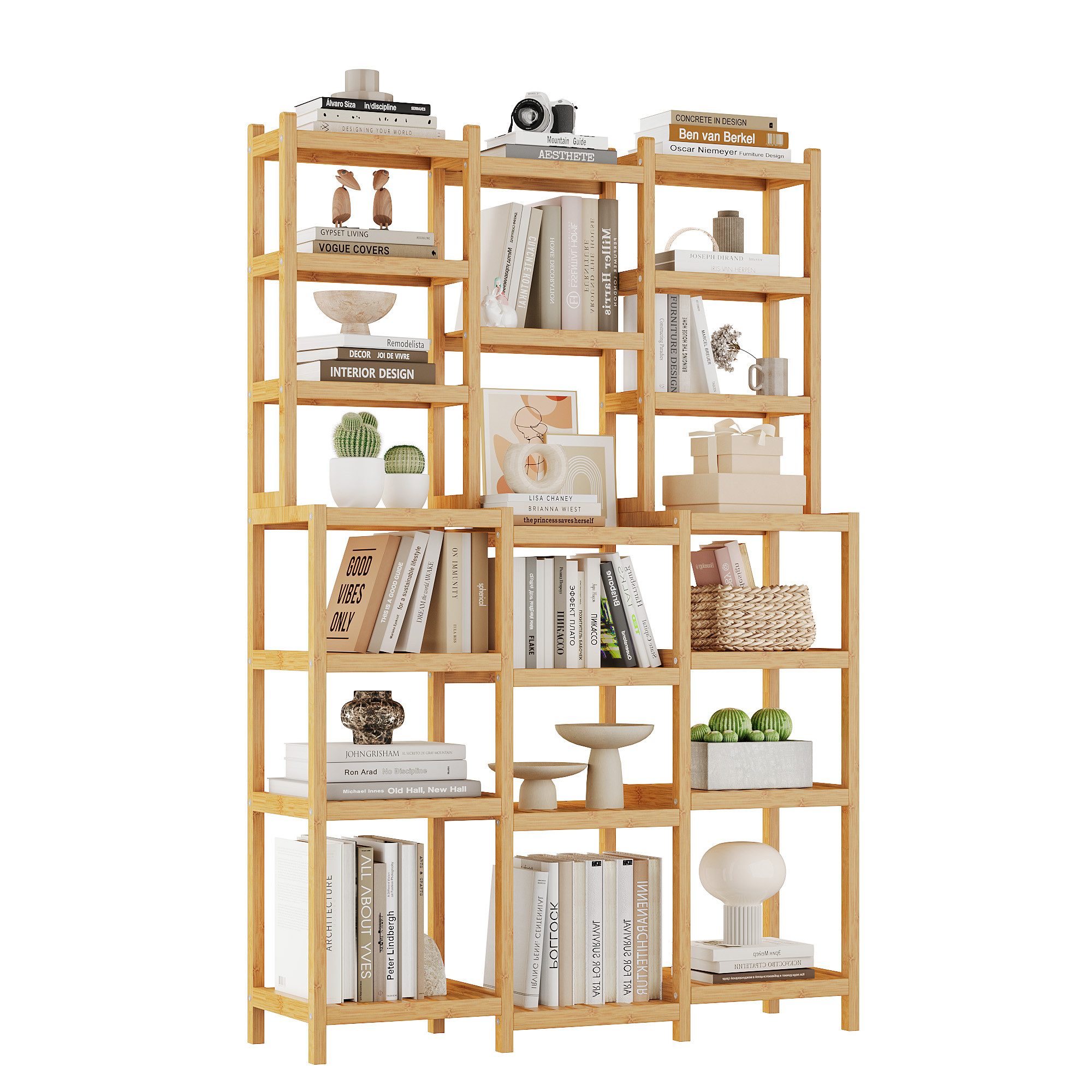Homfa Badregal, Standregal Bücherregal mit 7 Ablagen 160 x 105 x 28 cm günstig online kaufen