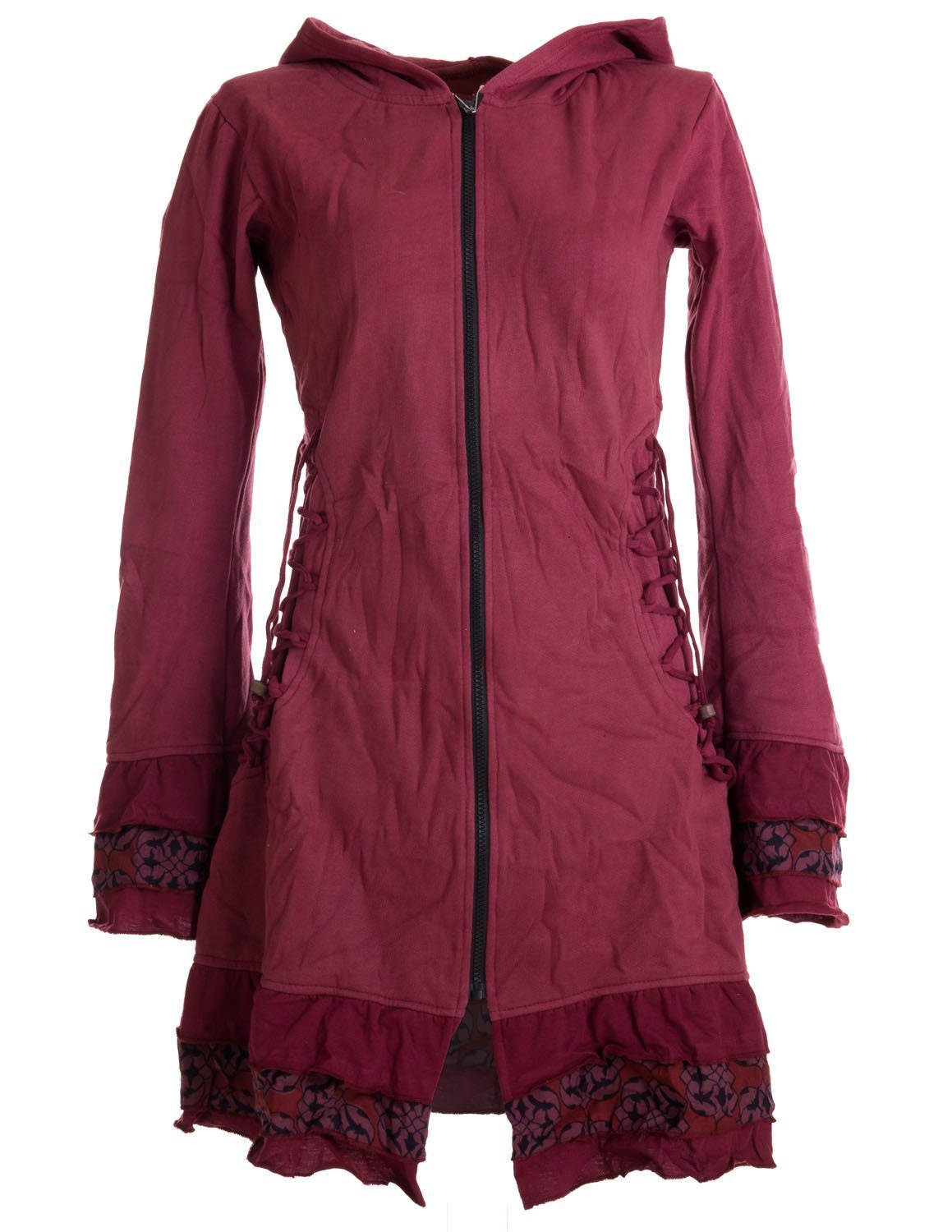 Vishes Langjacke Elfenmantel mit Zipfelkapuze, Rüschen günstig online kaufen