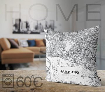 Kissenbezug, VOID (1 Stück), Hamburg Deutschland Reeperbahn Stadtkarte Stadtplan Landkarte