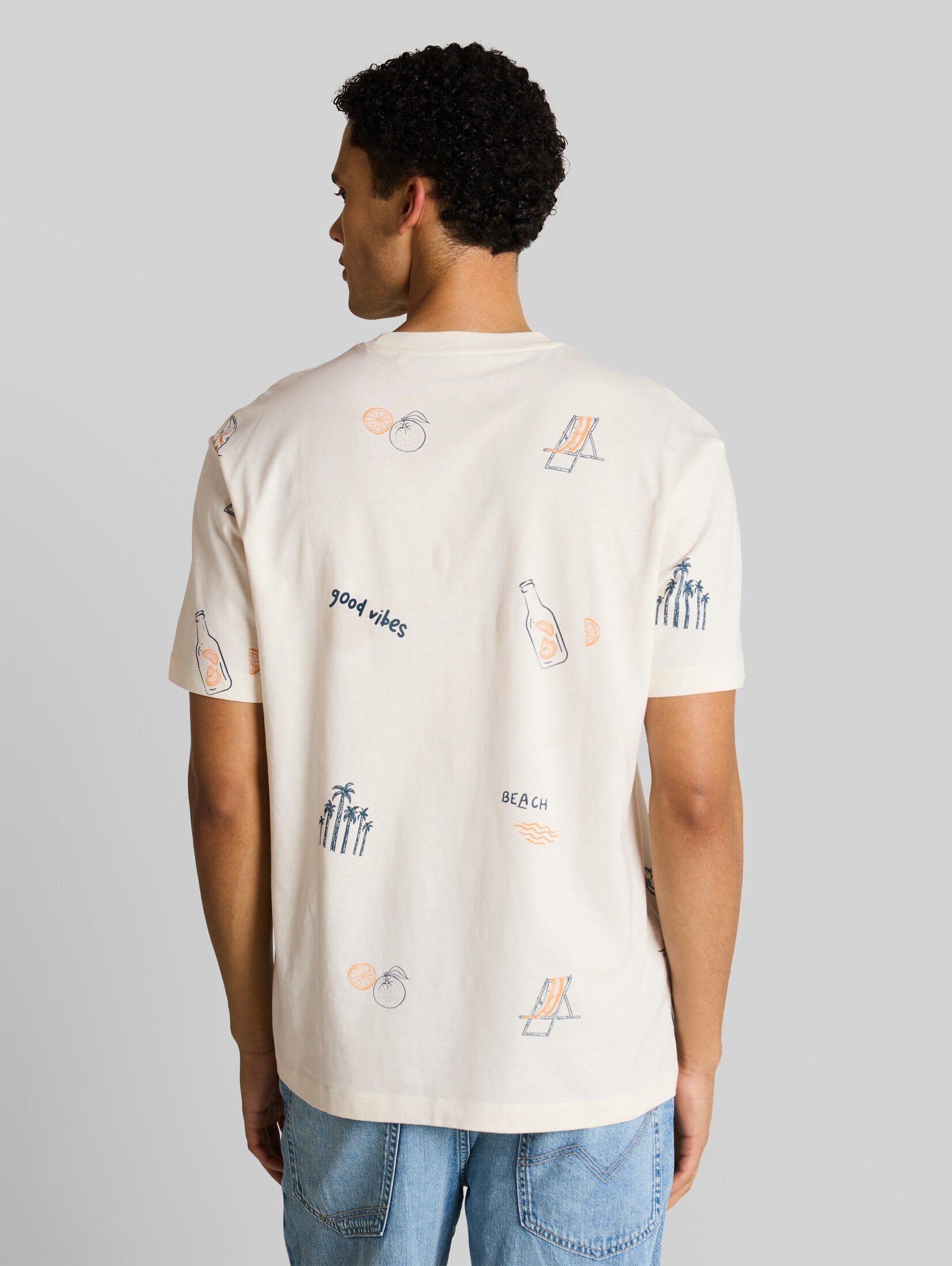TOM TAILOR Denim T-Shirt T-Shirt Relaxed Fit T-Shirt mit Allover-Print