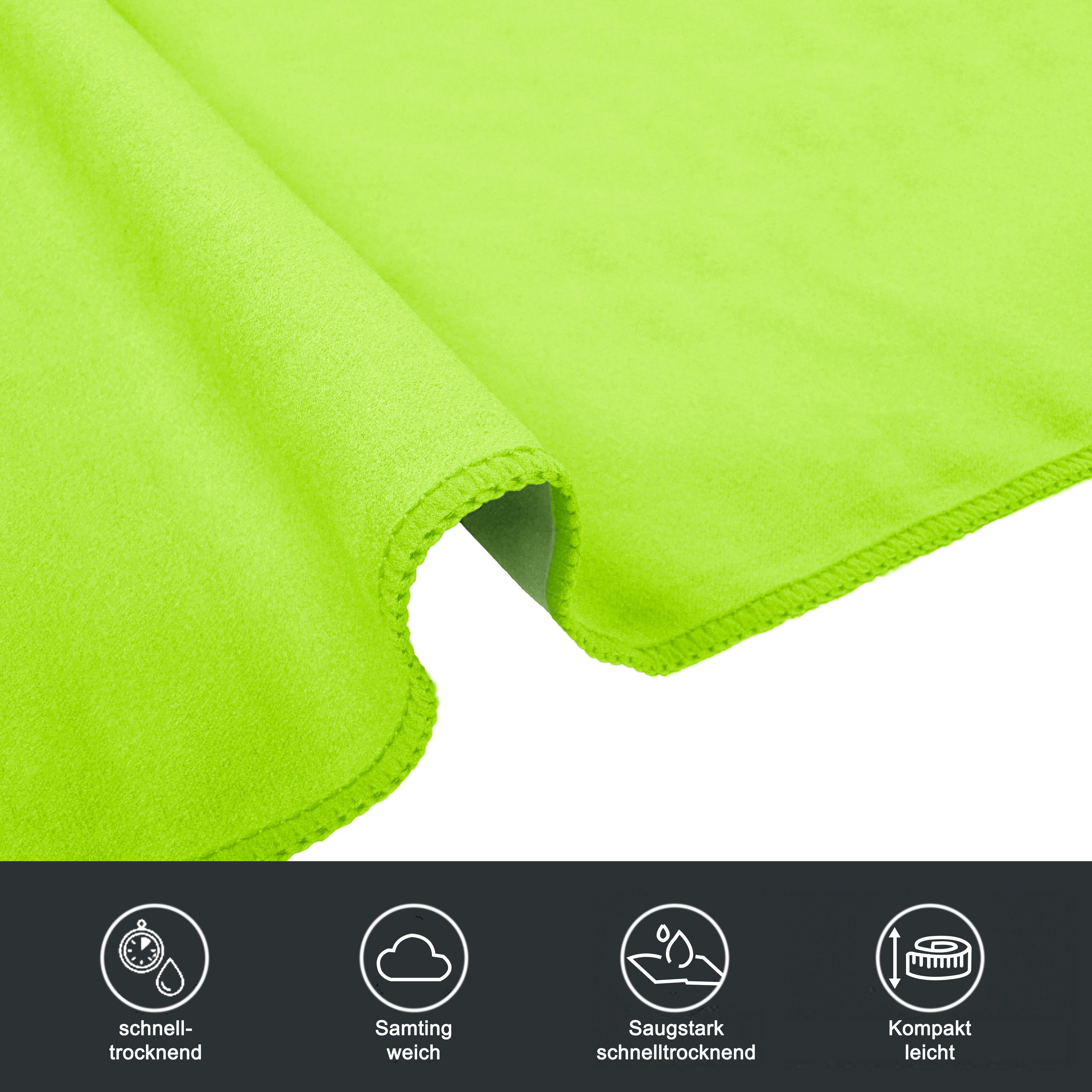 my home Handtücher Xavi, 4 Teile, ideal als Sporthandtuch, Reisehandtuch, Strandtuch, Microfaser (Set, 4-St), diverse Größen, sehr leicht, kompakt, schnelltrocknend, Mikrofaser