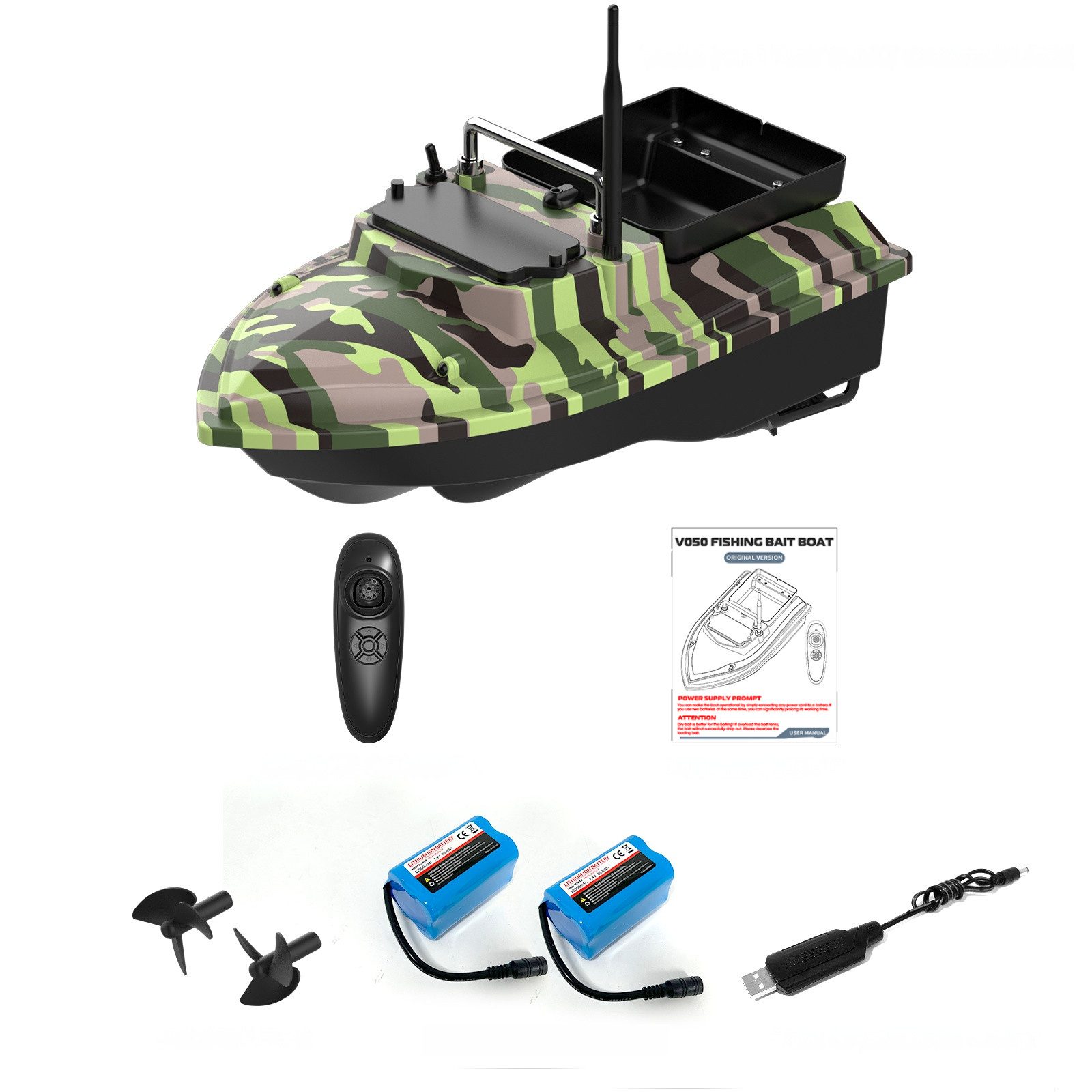Tekoo RC-Boot Futterboot Köderboot 2kg Zuladung 8h Akkulaufzeit 500m Reichweite (Set, Komplett-Set), 500m Reichweite, 2kg Tragkraft, Tempomat-Funktion, 8h Laufzeit