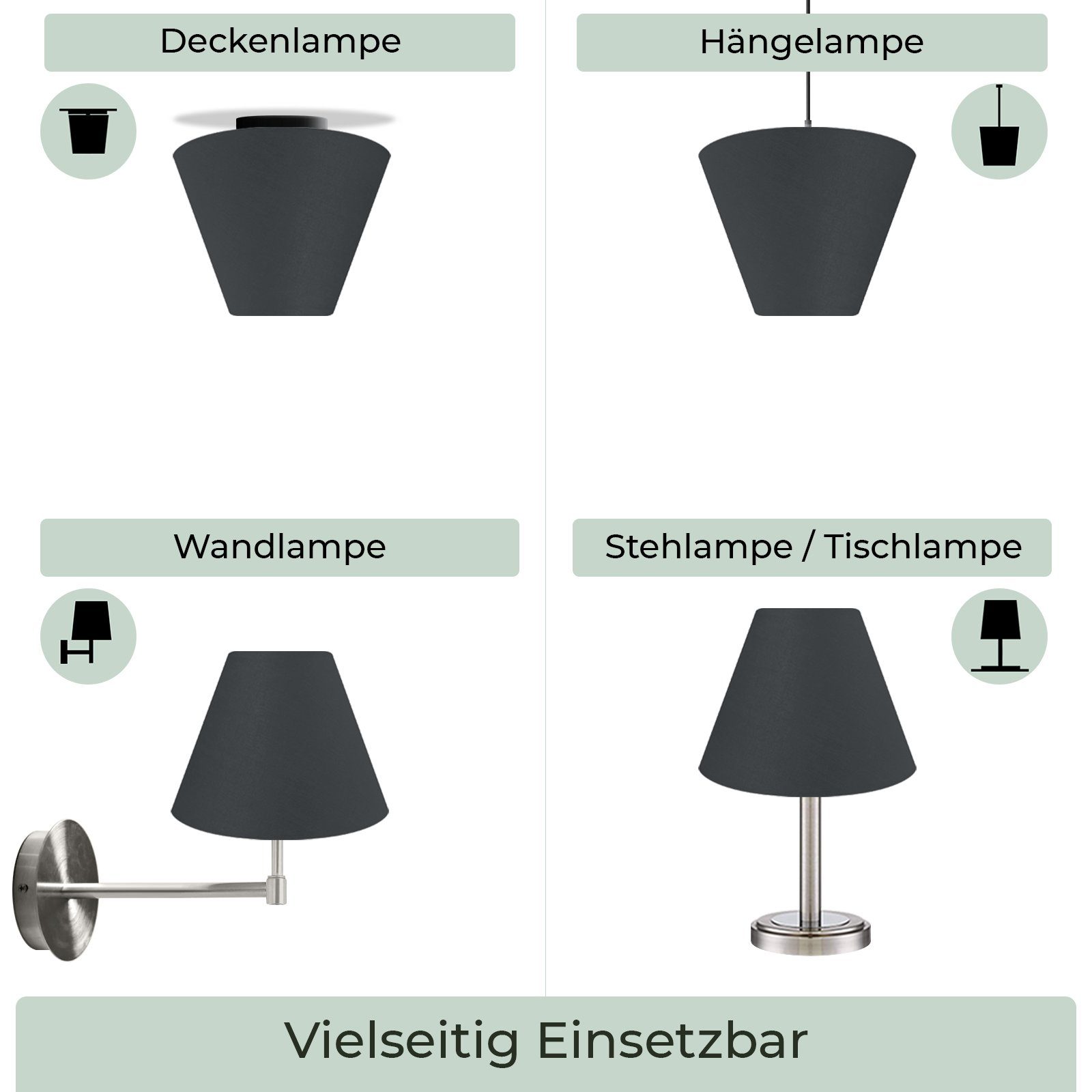 Wogati Lampenschirm Wogati Premium Stehlampe Lampenschirm Konisch – Bild 3 von 5