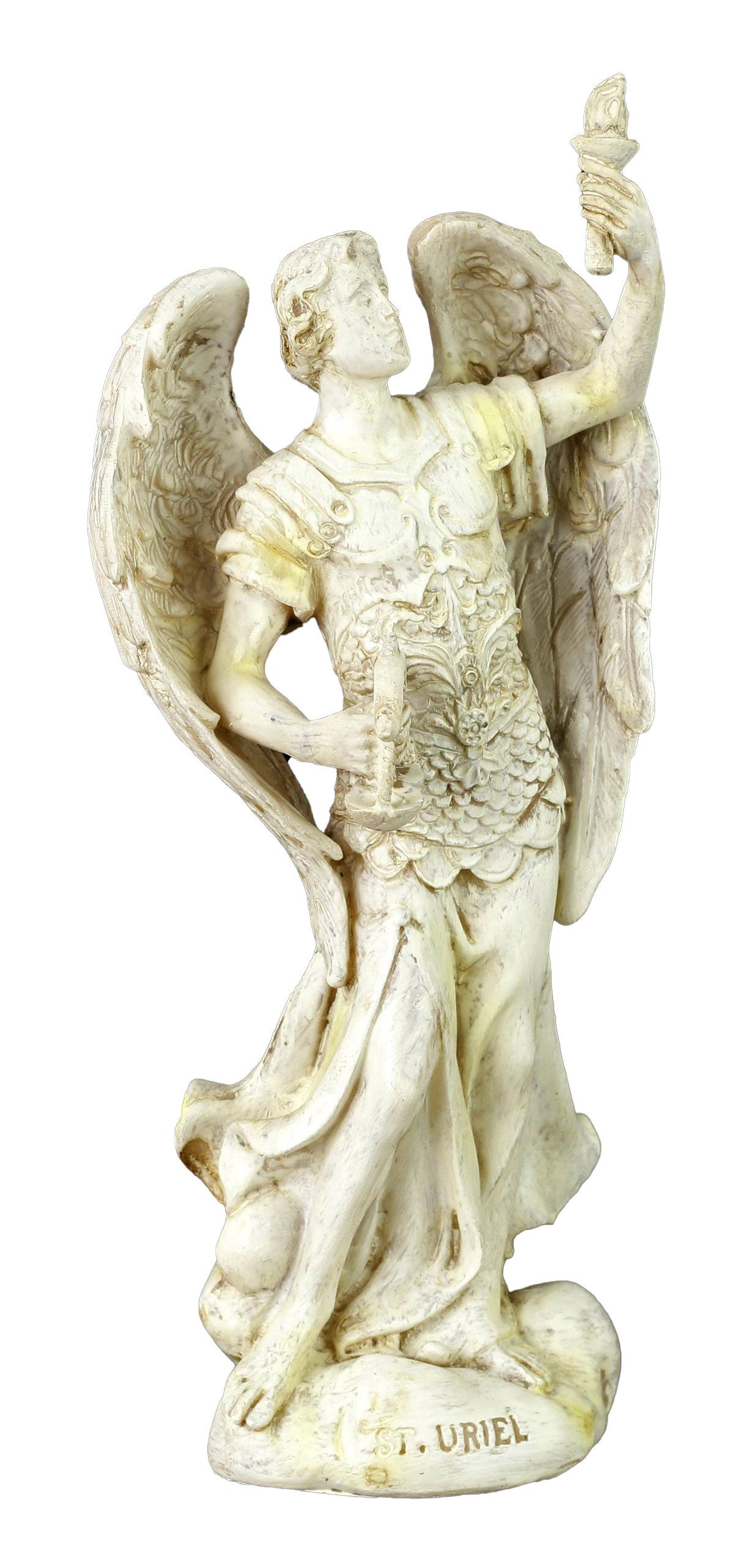 Figuren Shop GmbH Dekofigur Kleine Erzengel Figur - Uriel - Weiß - Deko Götter Figur