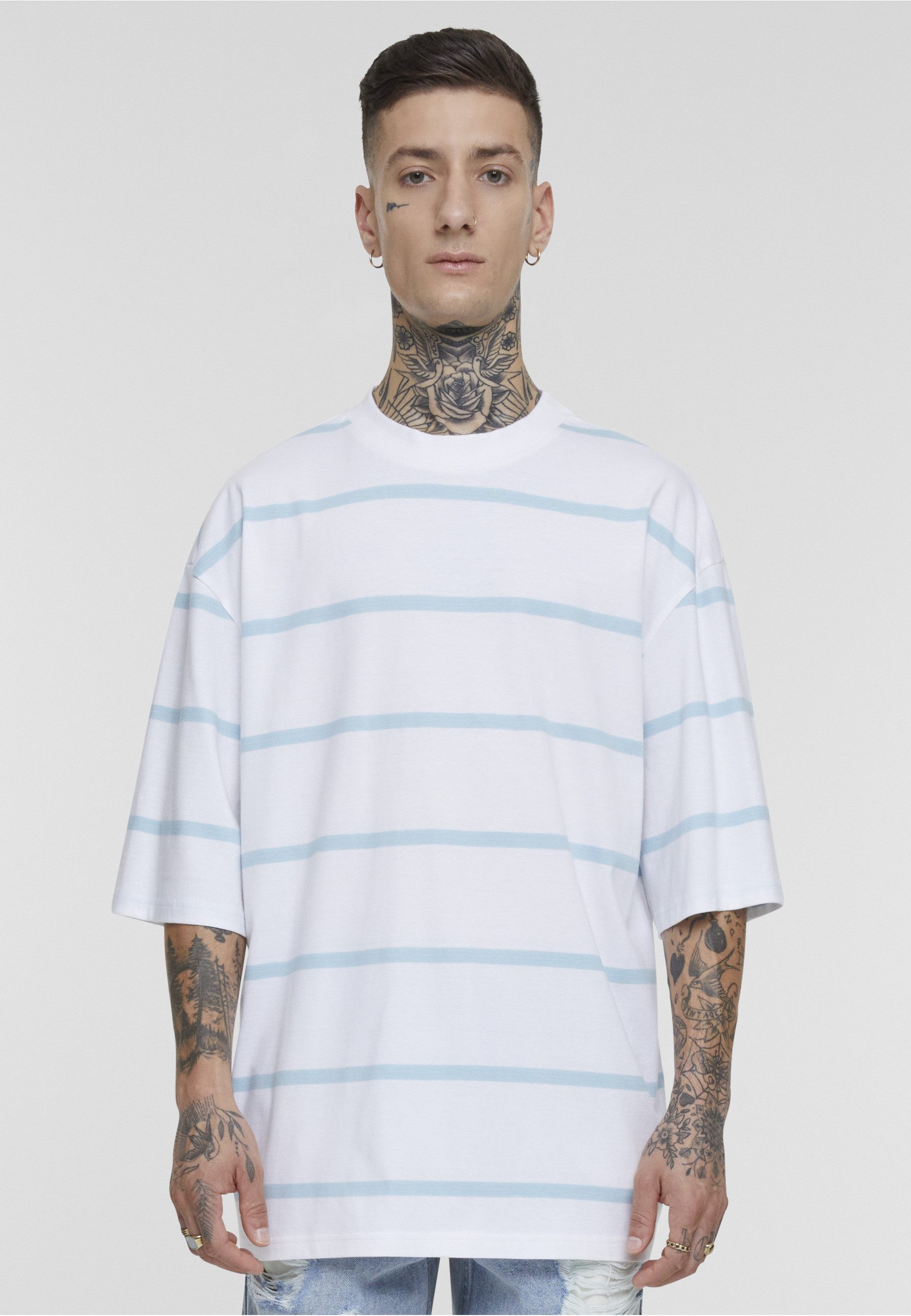 URBAN CLASSICS T-Shirt Urban Classics Herren Oversized Sleeve Modern Stripe Tee (1-tlg)