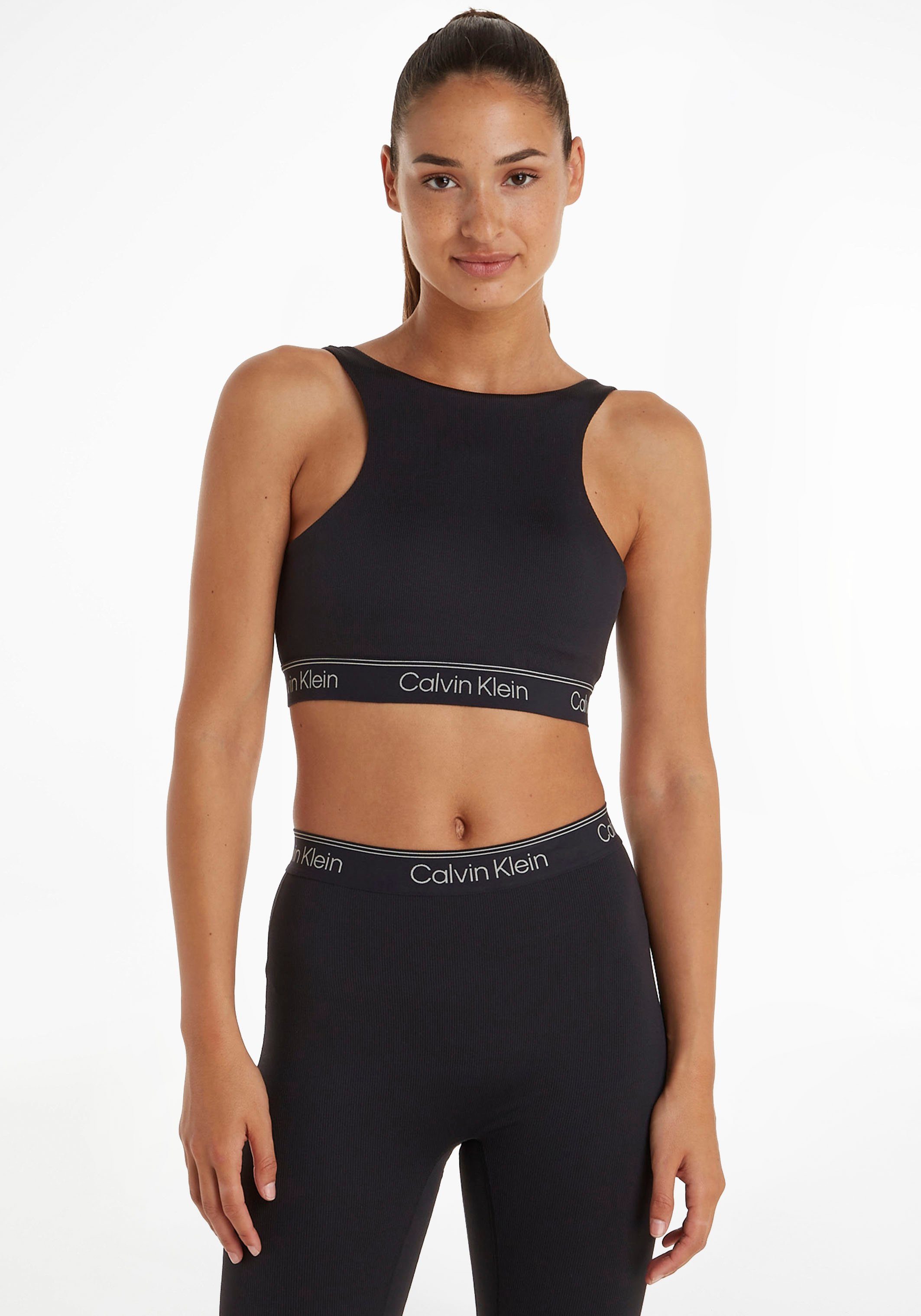 Calvin Klein Sport Sport-Bustier mit elastischem Bund schwarz | Sport-Bustiers