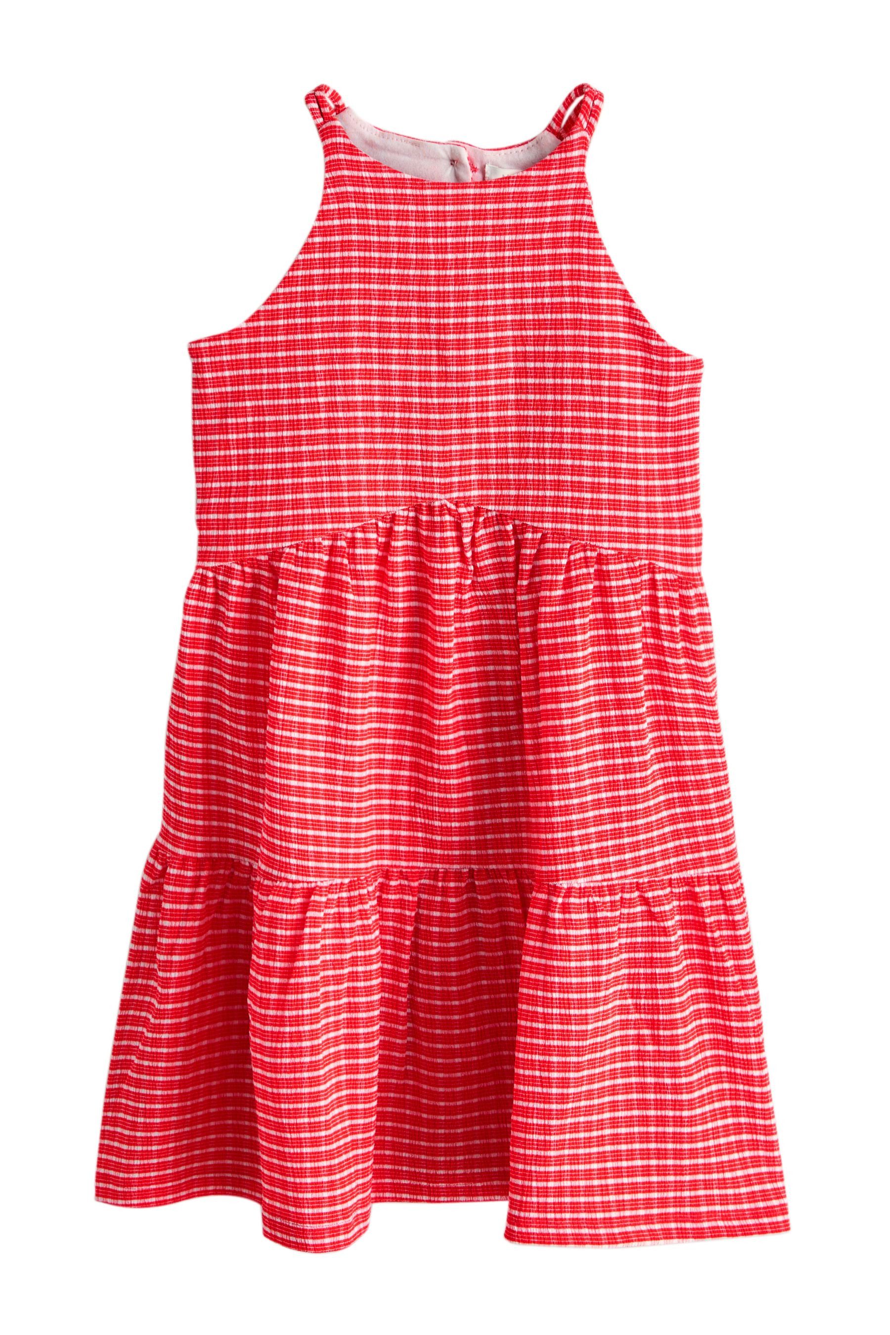 Next Trägerkleid Sommerkleid mit Trägern und Knitteroptik (1-tlg)