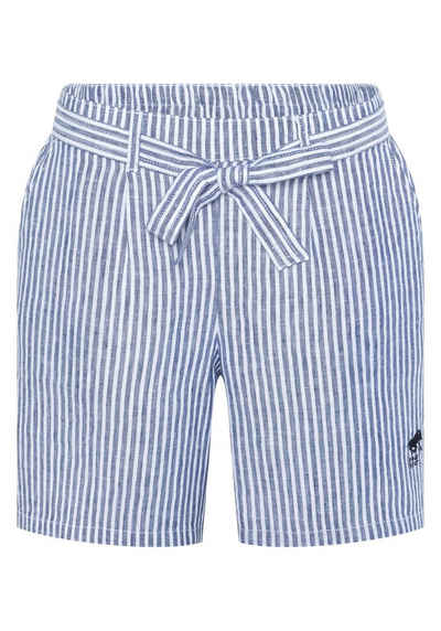 Polo Sylt Shorts mit Stoffgürtel und Streifen