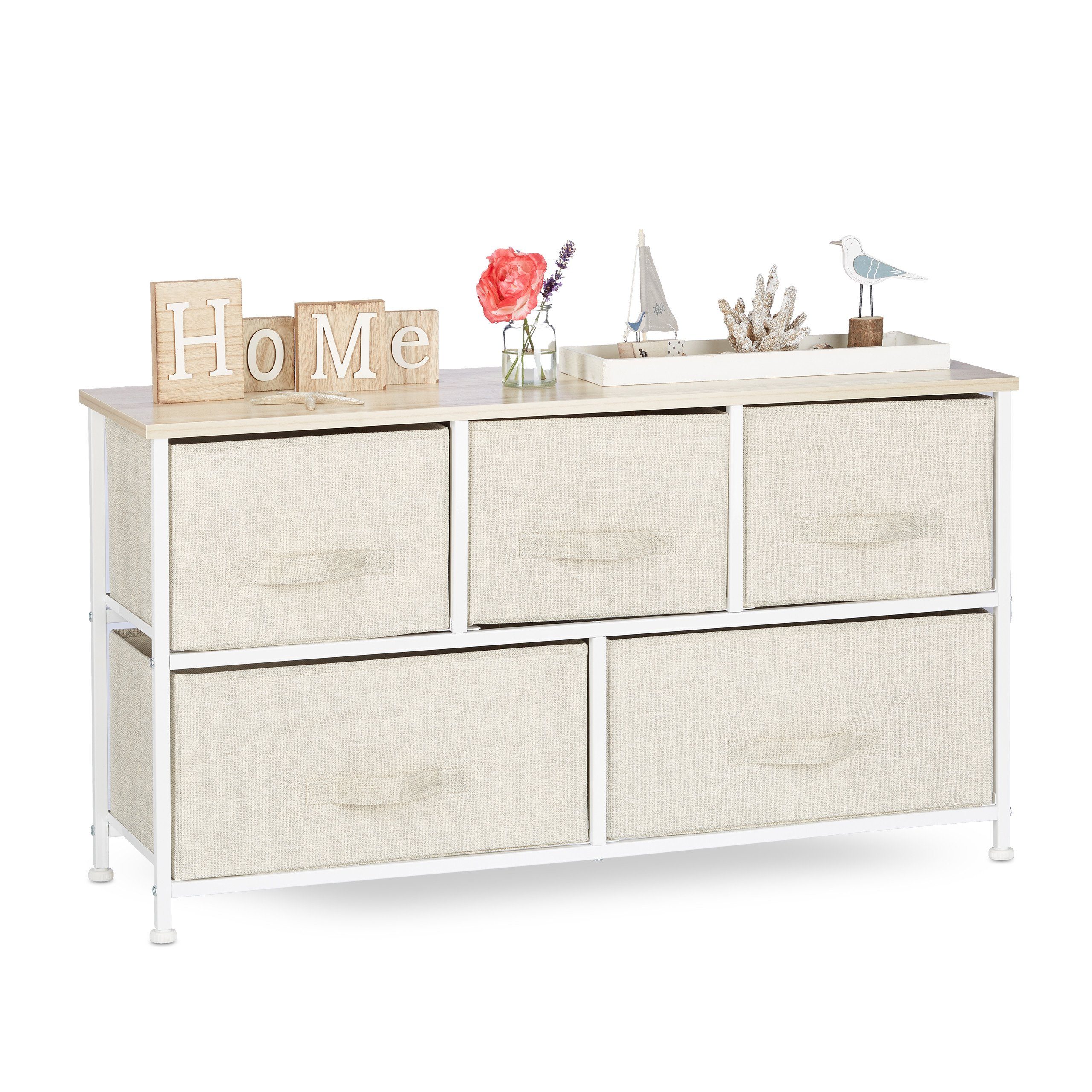 relaxdays Standregal Regalsystem verschiedene Varianten beige, günstig online kaufen