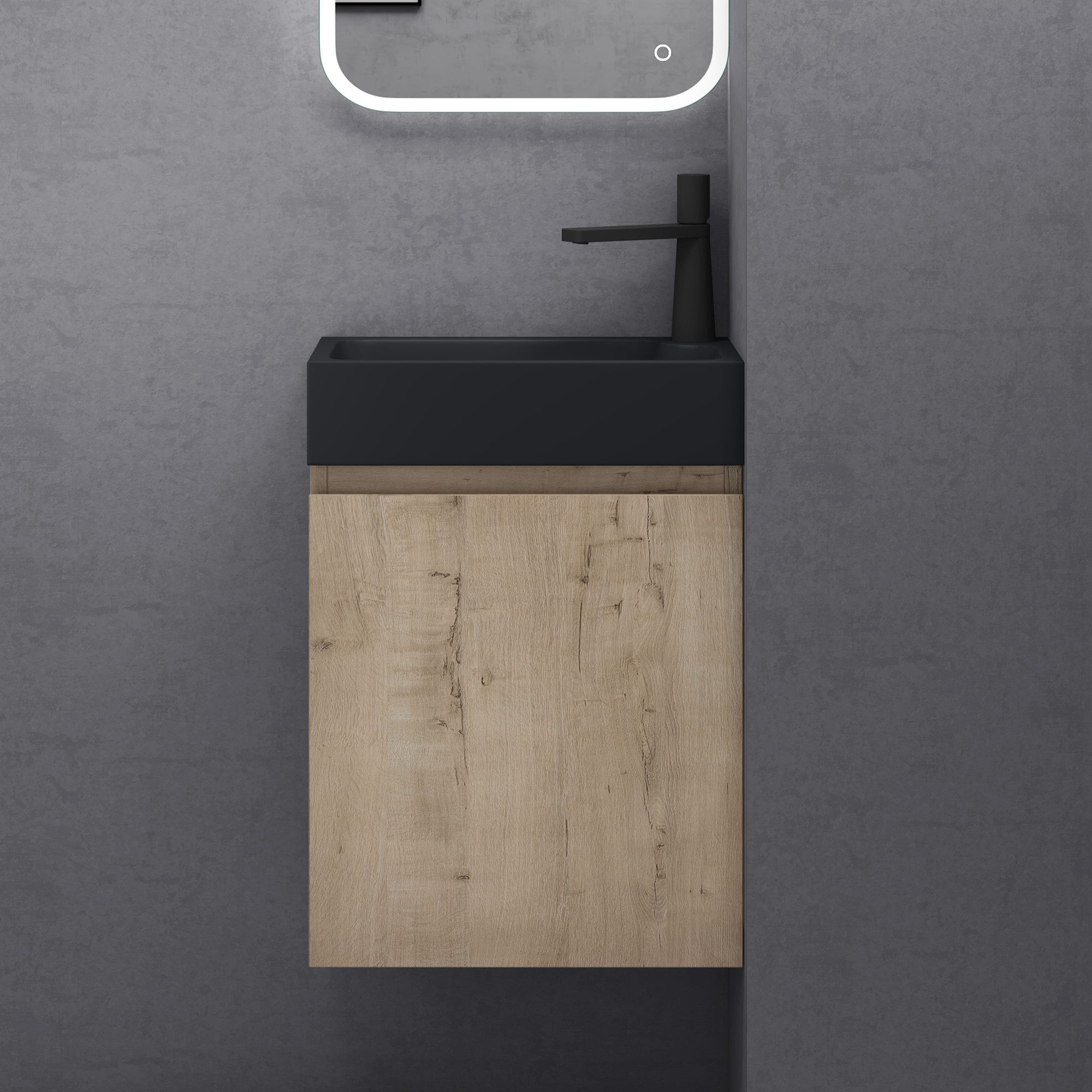 doporro Badmöbel-Set Badezimmerschrank Waschbeckenunterschrank Wandmontage günstig online kaufen