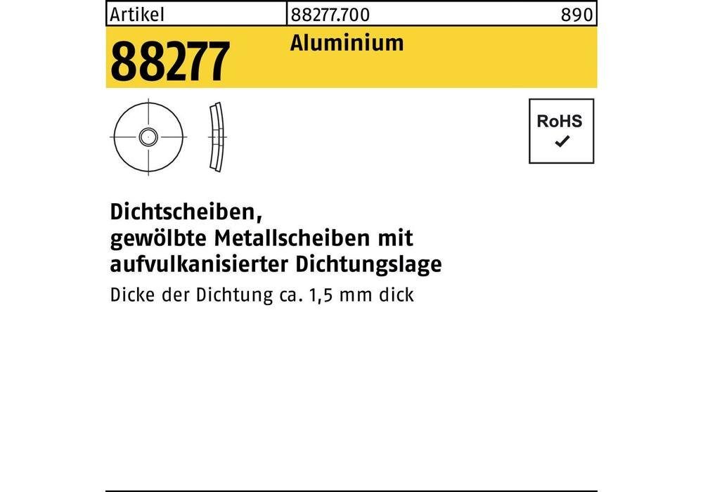 Dichtring Dichtscheibe R 88277 m.Dichtungslage 16 x 6,8 x 1 Aluminium