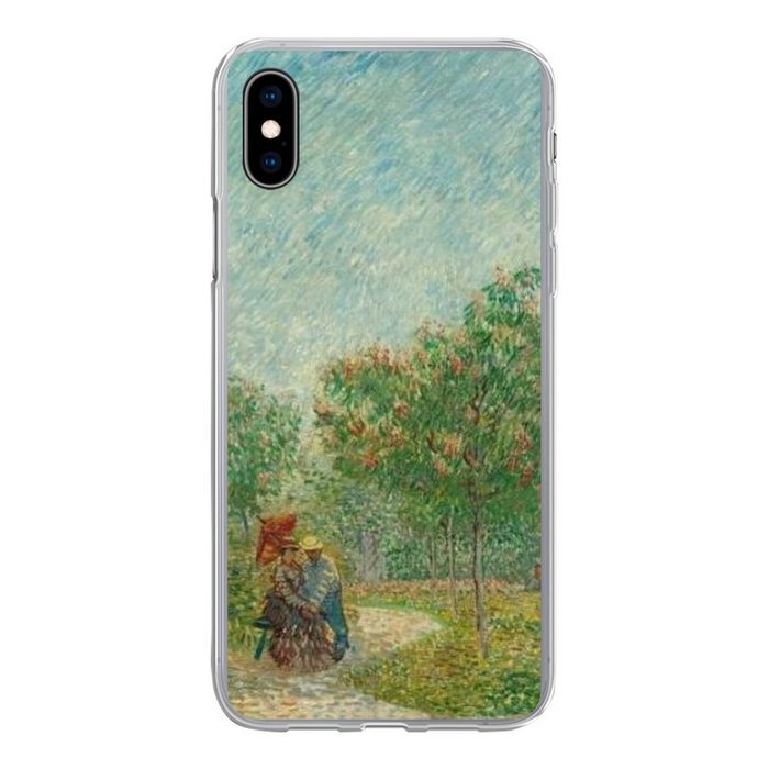 MuchoWow Handyhülle Garten mit Liebenden - Vincent van Gogh Handyhülle Apple iPhone Xs Smartphone-Bumper Print Handy