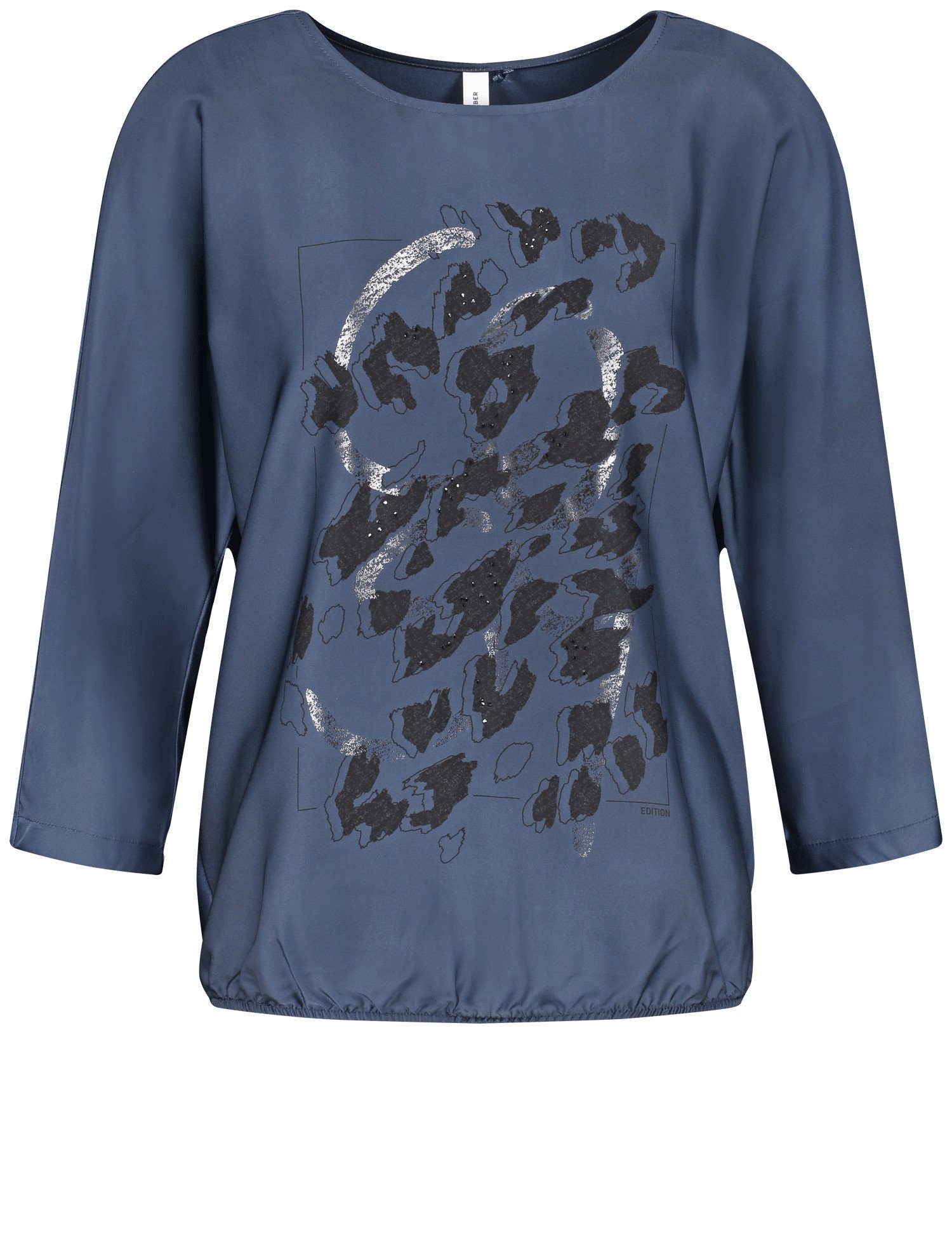 3/4-Arm-Shirt Blusenshirt GERRY mit Frontprint und WEBER Material-Patch
