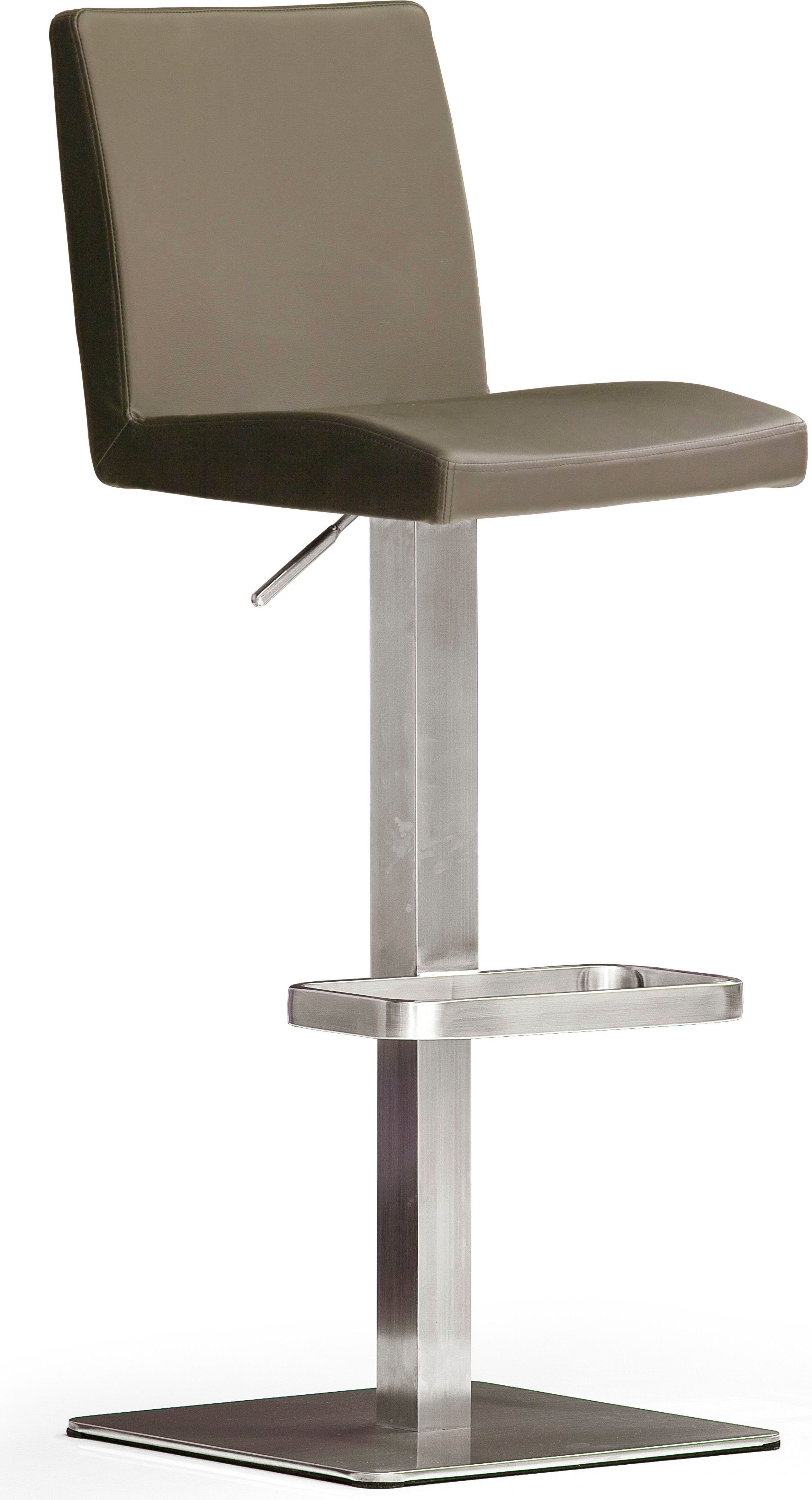 MCA furniture Bistrostuhl BARBECOOL Barhocker Bistrostuhl Tresenhocker, mit Rückenlehne,Bodenplatte eckig, 180° drehbar, Sitzhöhe von 56-81 cm