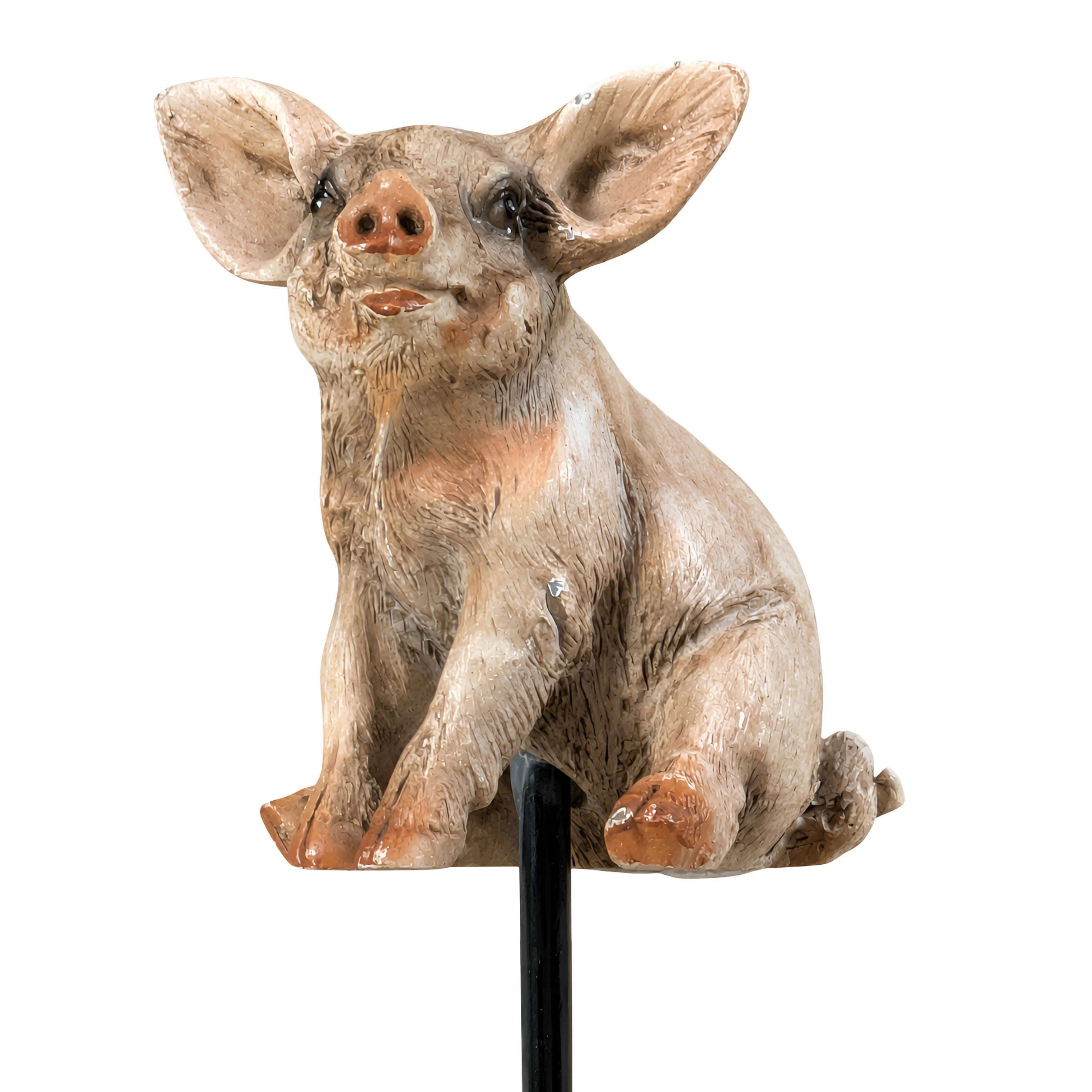 colourliving Tierfigur Dekorativer Gartenstecker – Blumen u. Pflanzenstecker (Modell wählen) (1 St), Verfügbare Varianten: Ferkel, Igel, Eule Braun, Eule Weiß