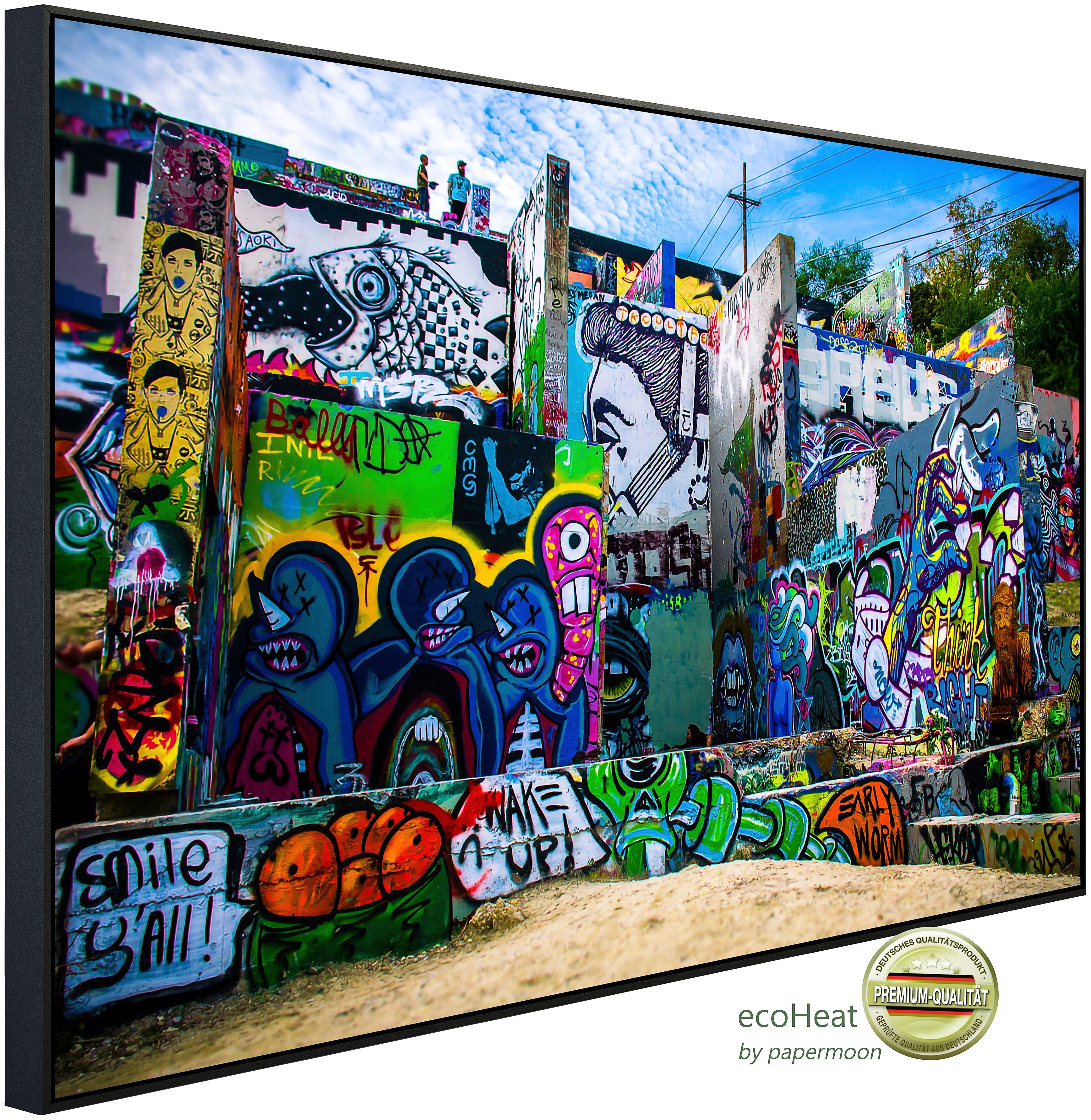 Papermoon Infrarotheizung Graffiti, sehr angenehme Strahlungswärme